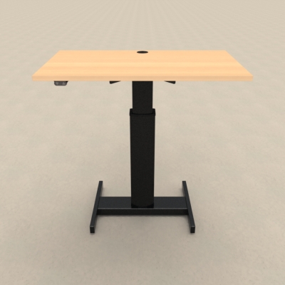 Electric Adjustable Desk | 100x60 cm | Beech with black frame