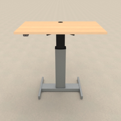 Electric Adjustable Desk | 100x60 cm | Beech with silver frame