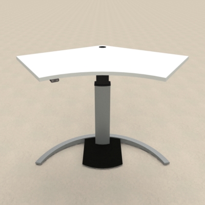 Electric Adjustable Desk | 138x92 cm | White with silver frame