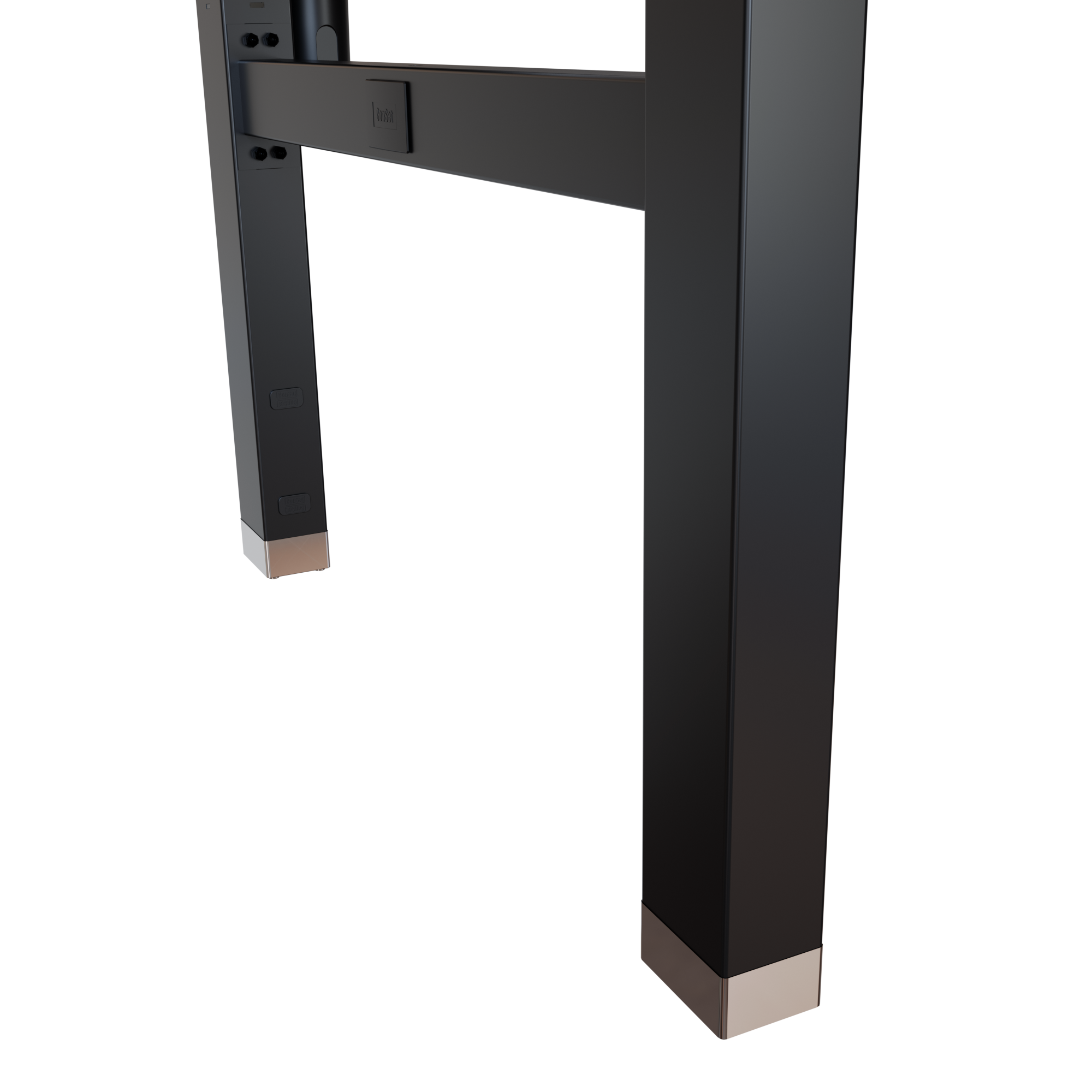 Electric Adjustable Desk | 150x80 cm | White with black frame