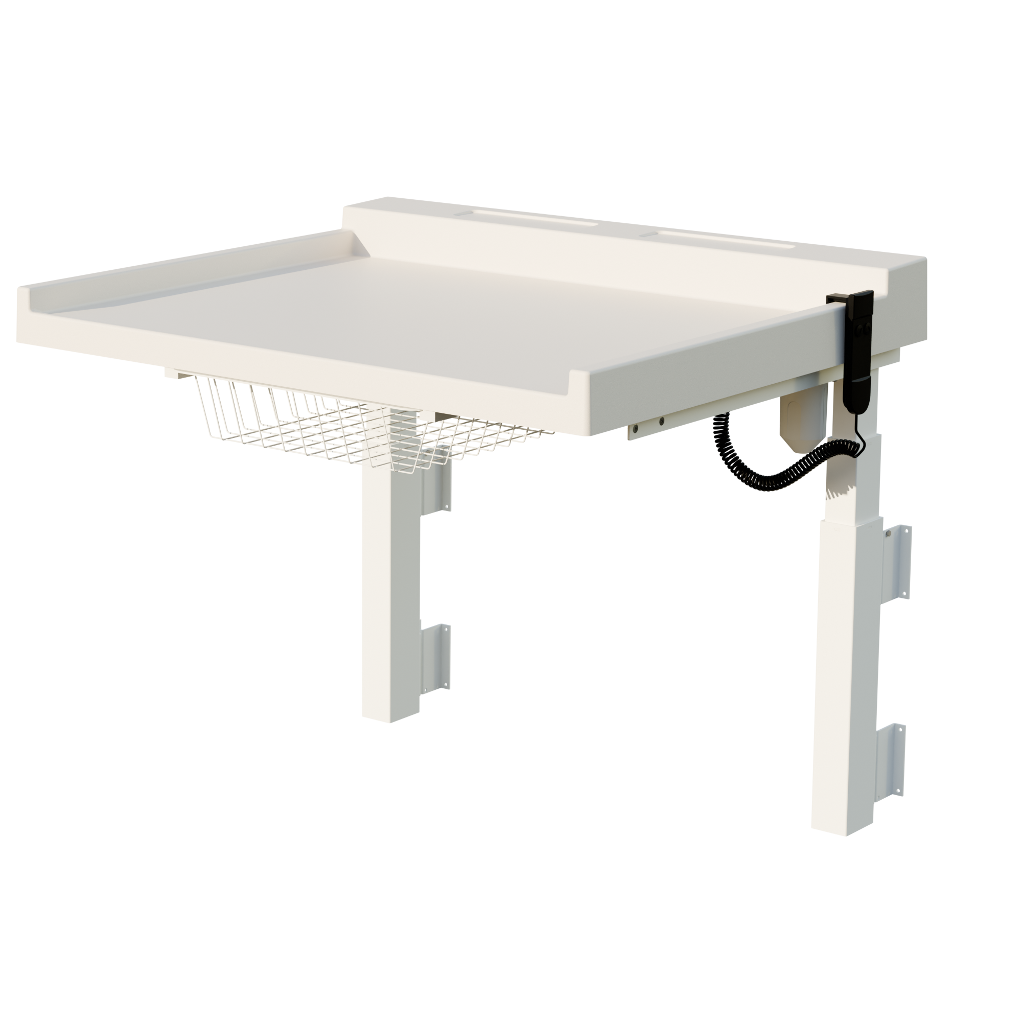 Ergonomic wall-mounted baby change station