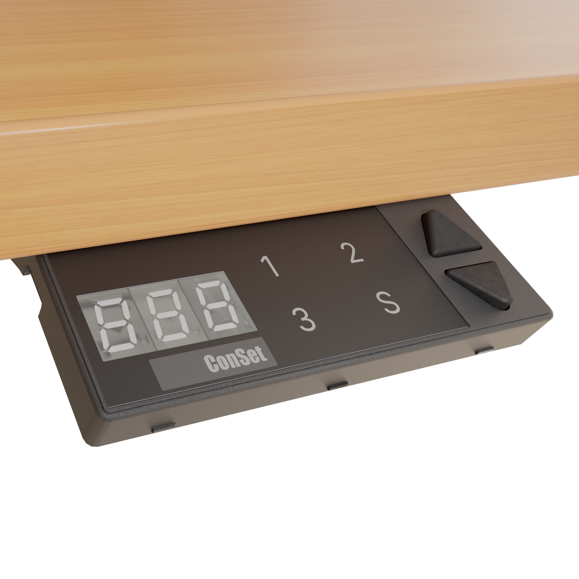 Sit Stand Desk | 100x80 cm | Beech with black frame