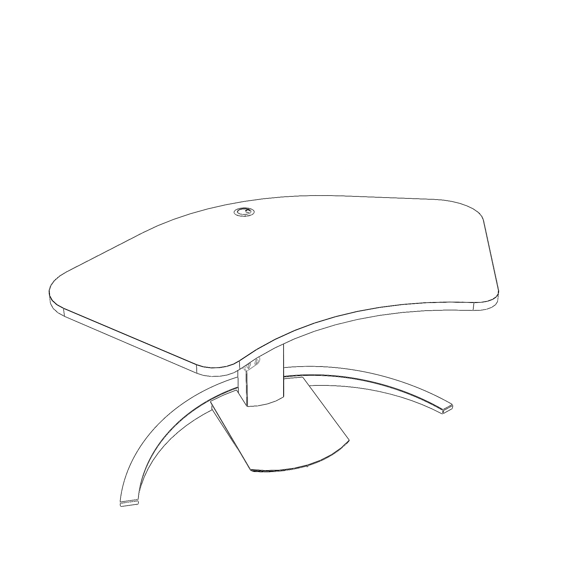 Electric Adjustable Desk | 140x90 cm | White with silver frame