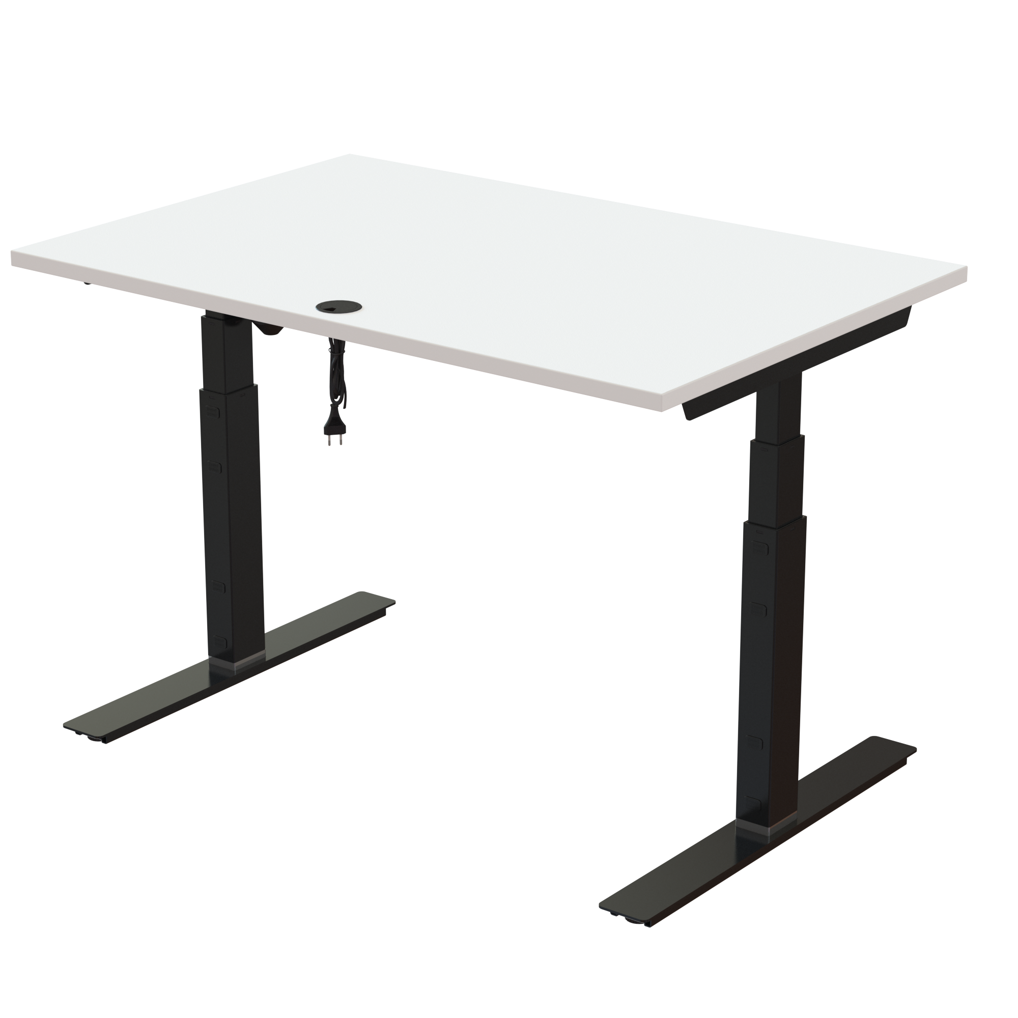 Sit Stand Desk | 120x80 cm | White with black frame