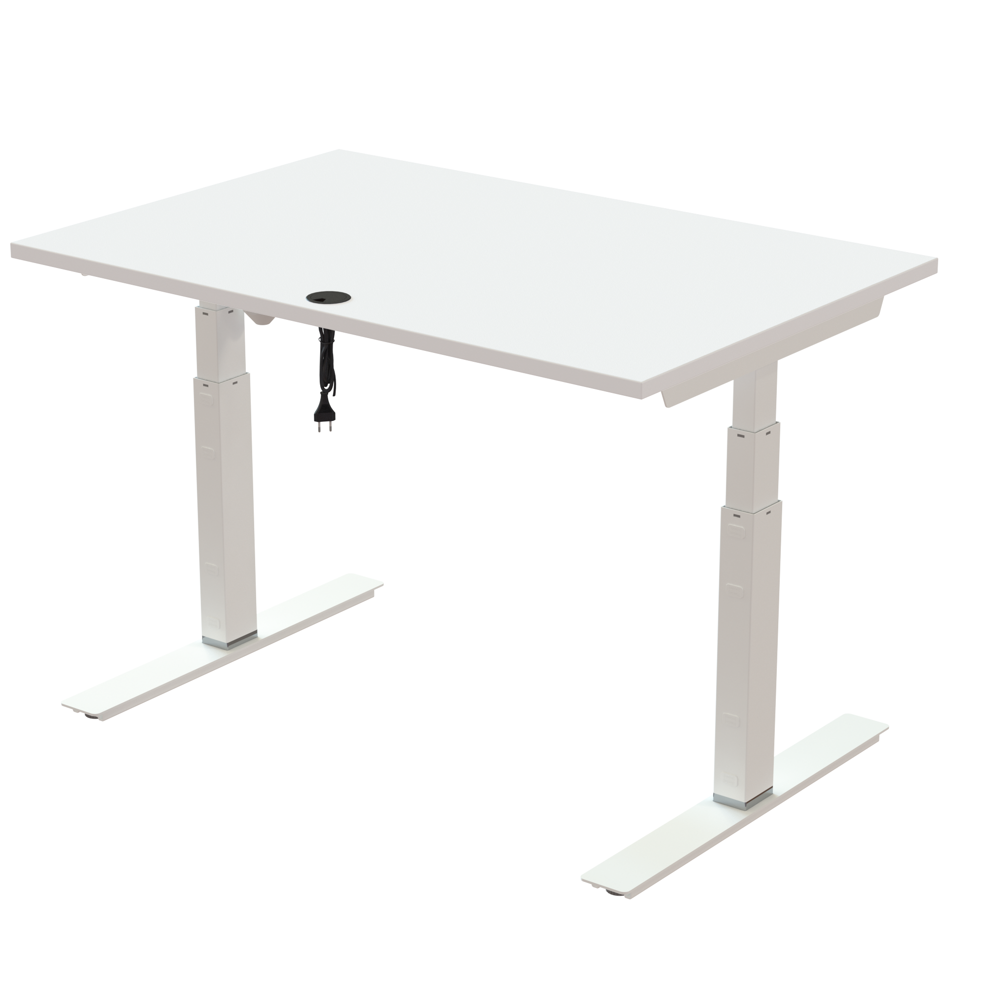 Sit Stand Desk | 120x80 cm | White with white frame