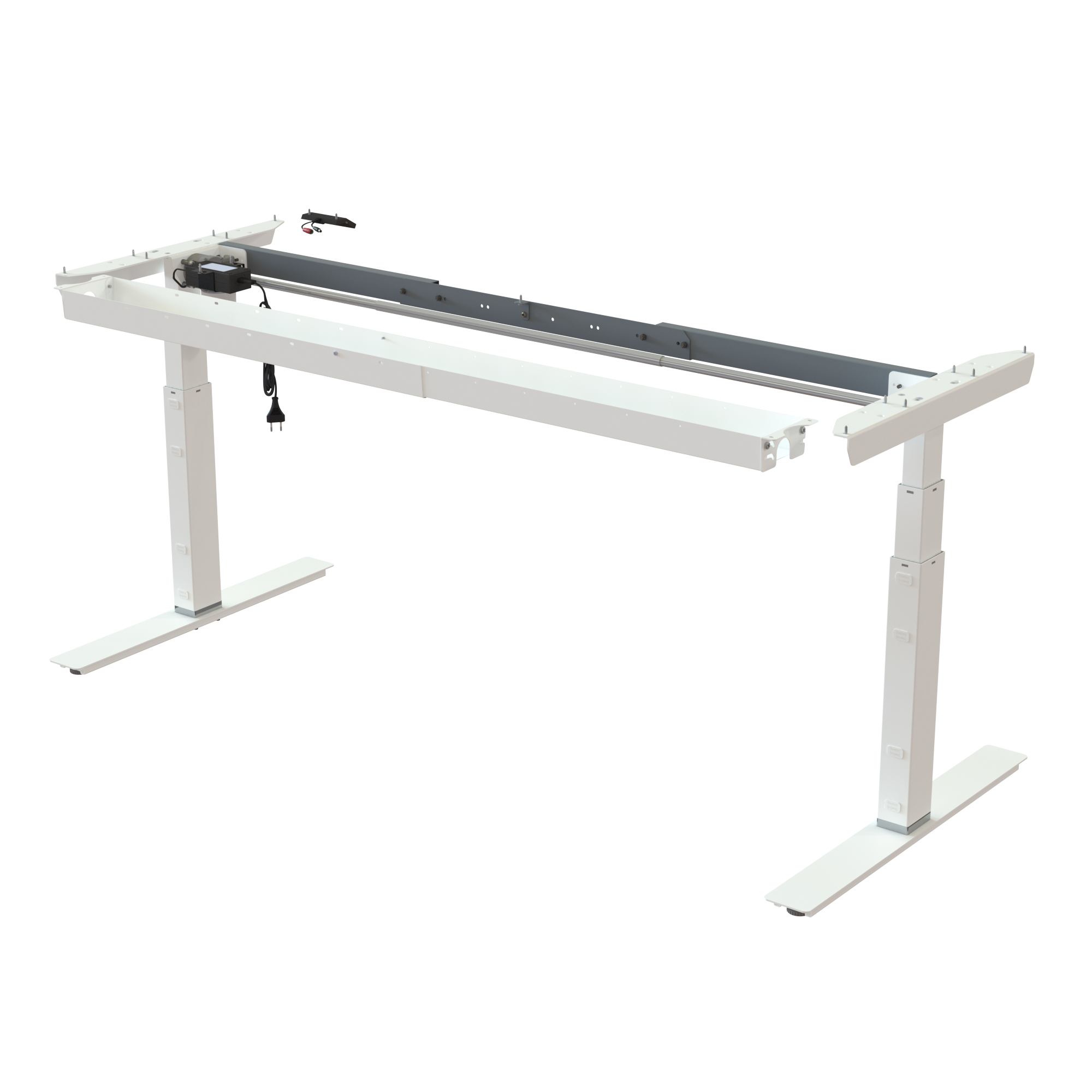 Sit Stand Desk frame | Width 132-172 cm | White