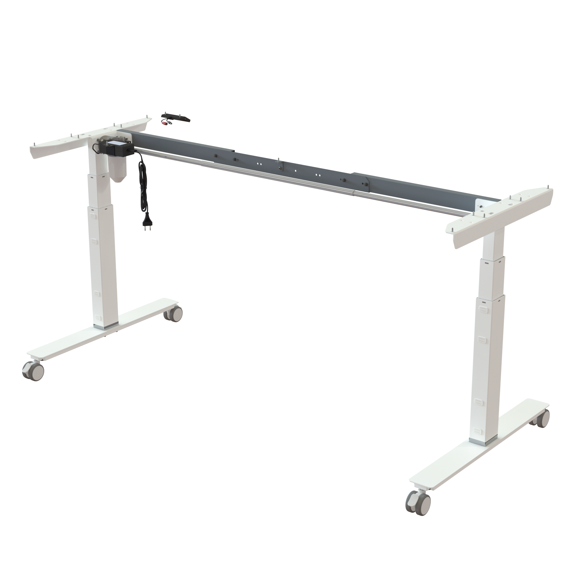Sit Stand Desk frame | Width 132-172 cm | White