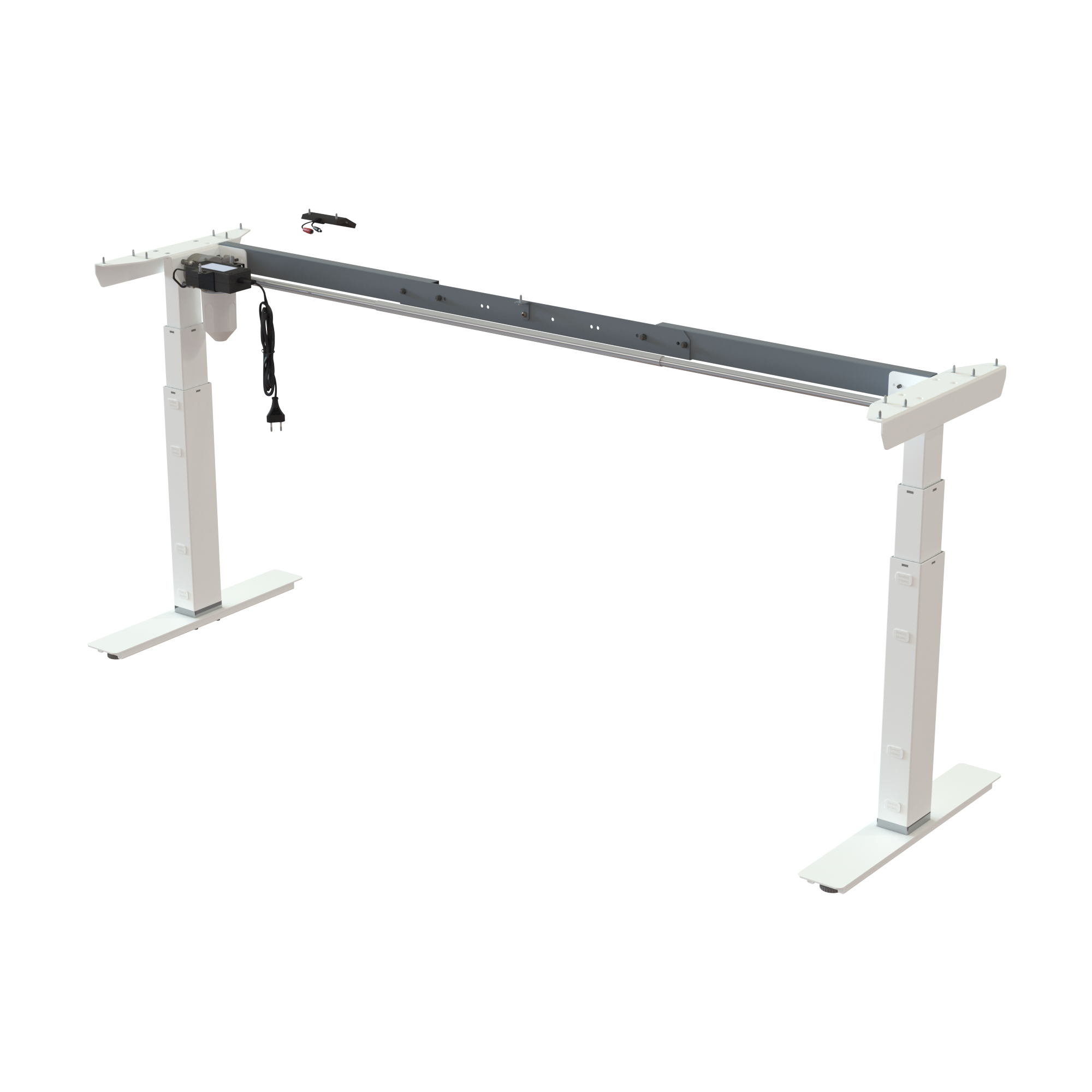 Sit Stand Desk frame | Width 132-172 cm | White