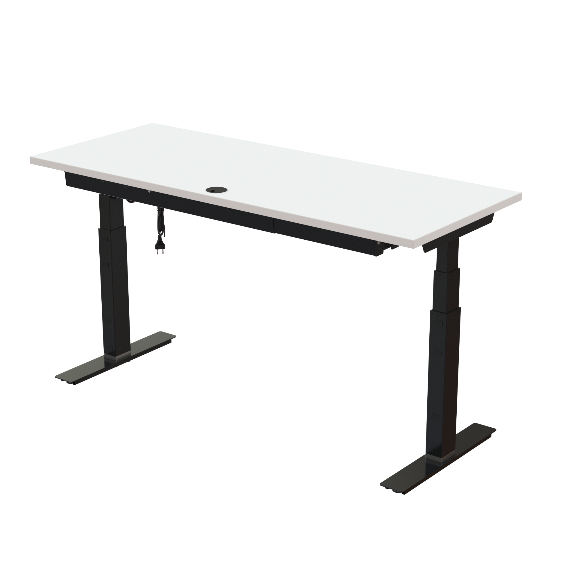 Sit Stand Desk | 150x60 cm | White with black frame