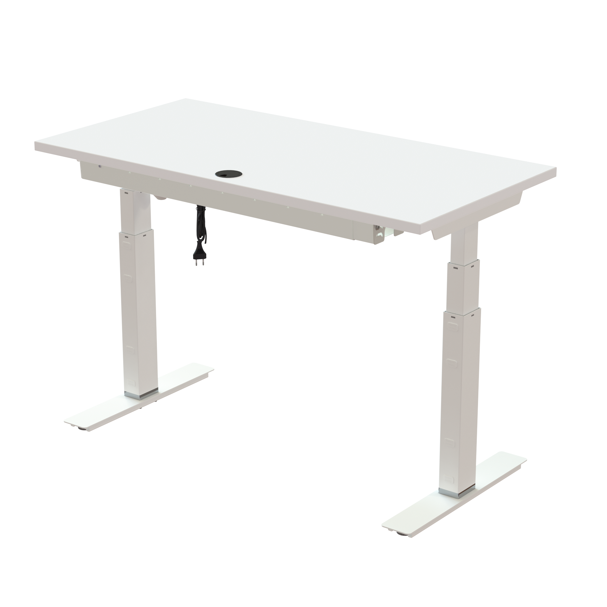 Sit Stand Desk | 120x60 cm | White with white frame
