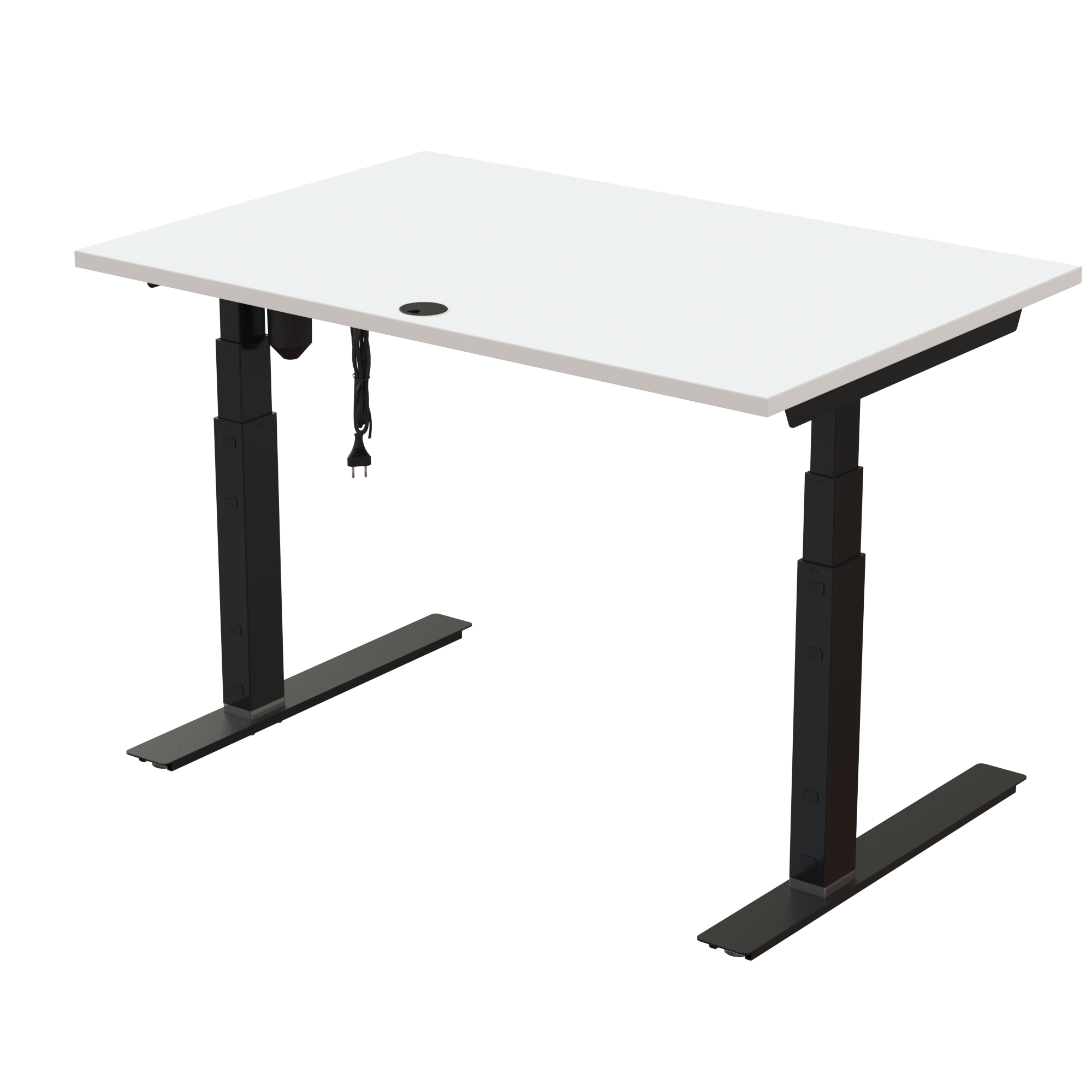 Sit Stand Desk | 120x80 cm | White with black frame