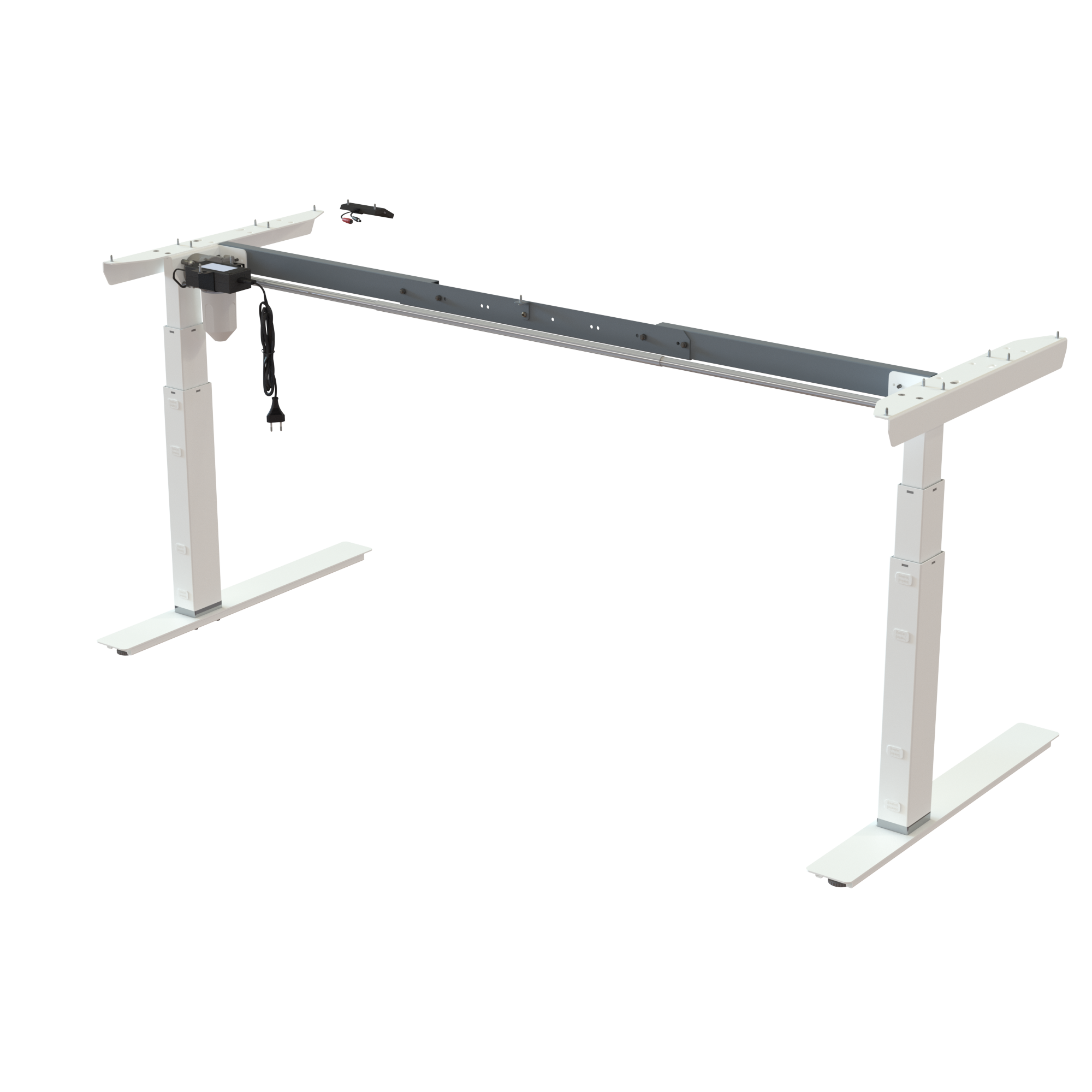 Sit Stand Desk frame | Width 132-172 cm | White