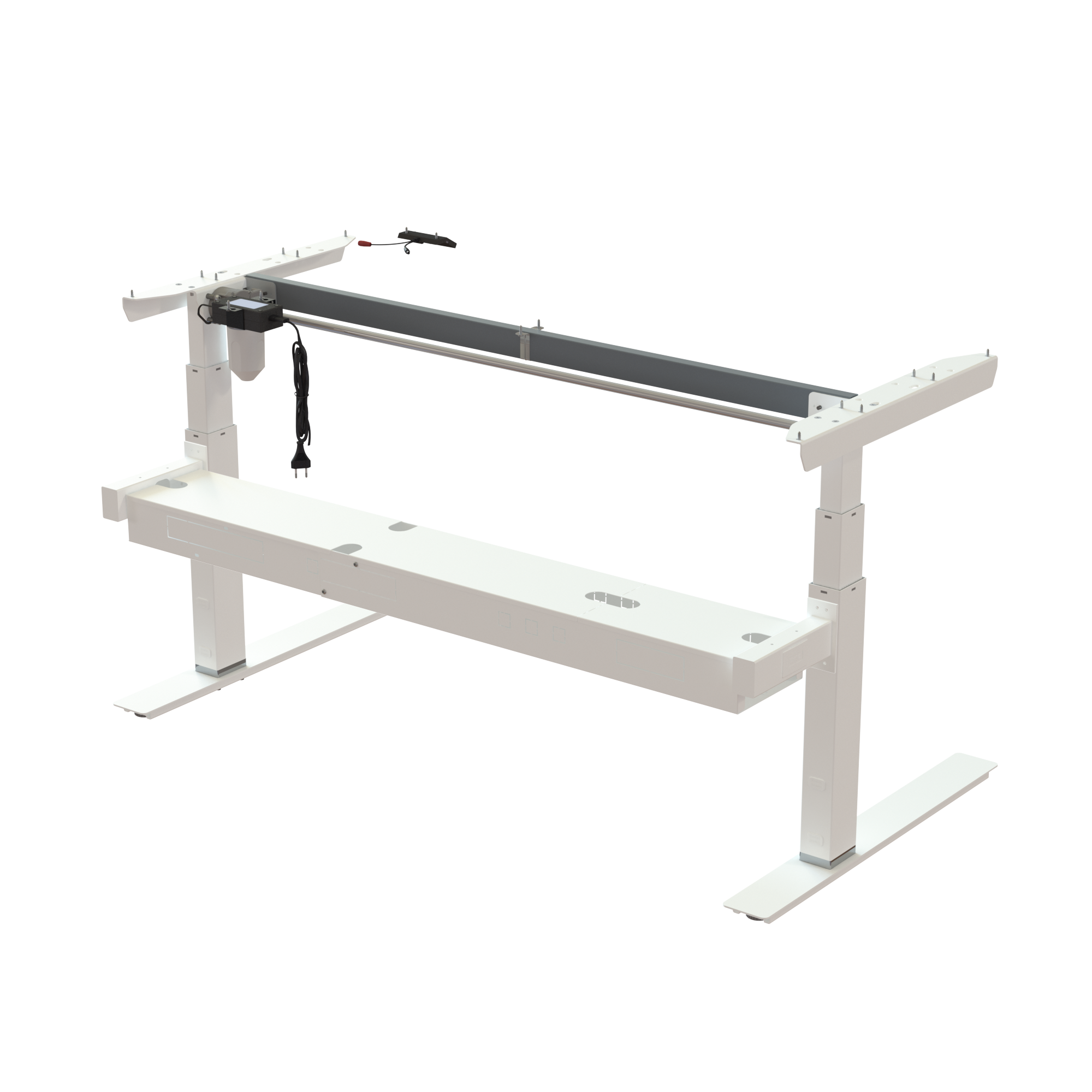Sit Stand Desk frame | Width 142 cm | White