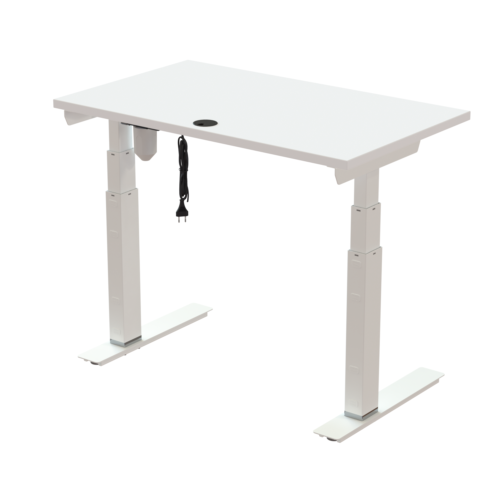 Sit Stand Desk | 100x60 cm | White with white frame
