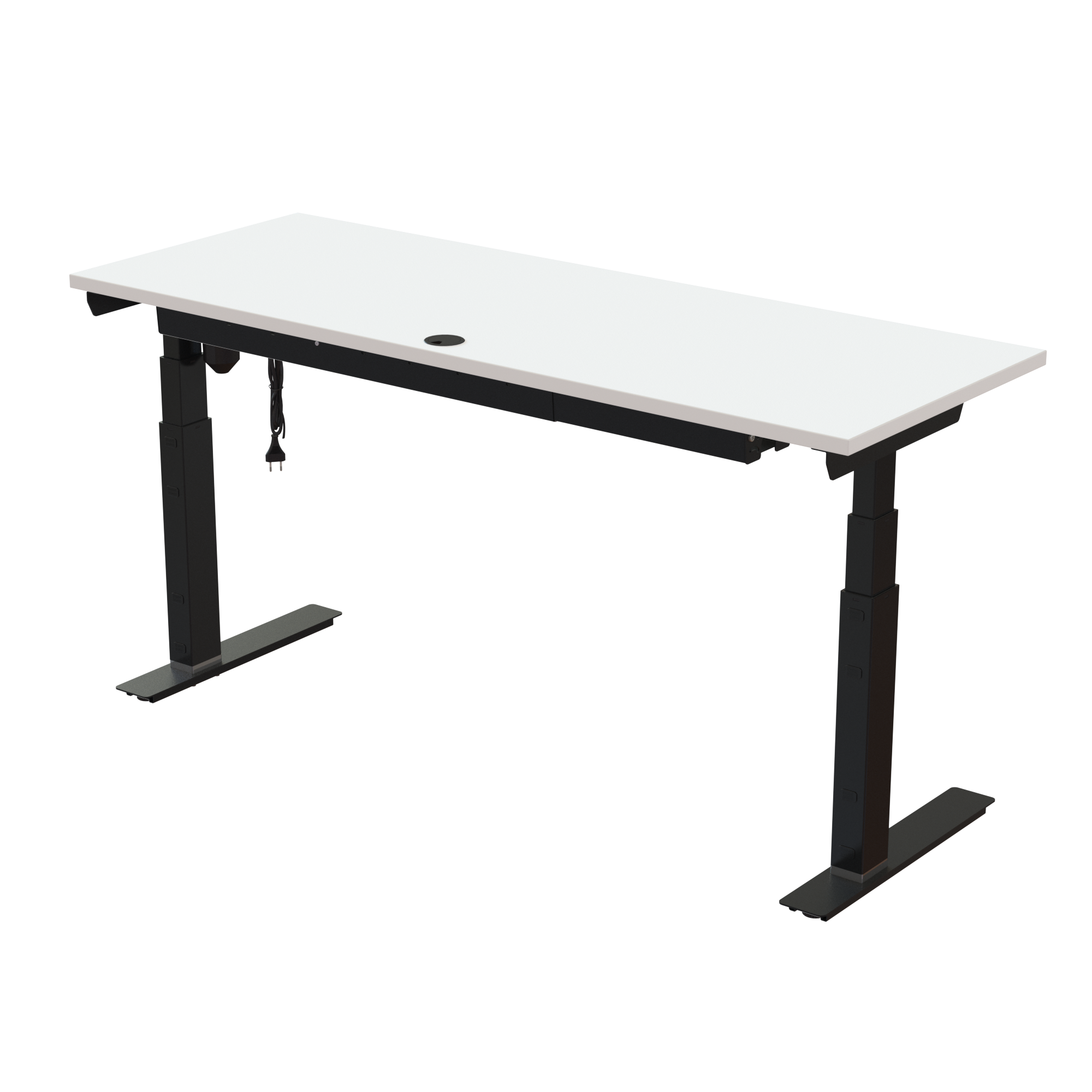 Sit Stand Desk | 160x60 cm | White with black frame