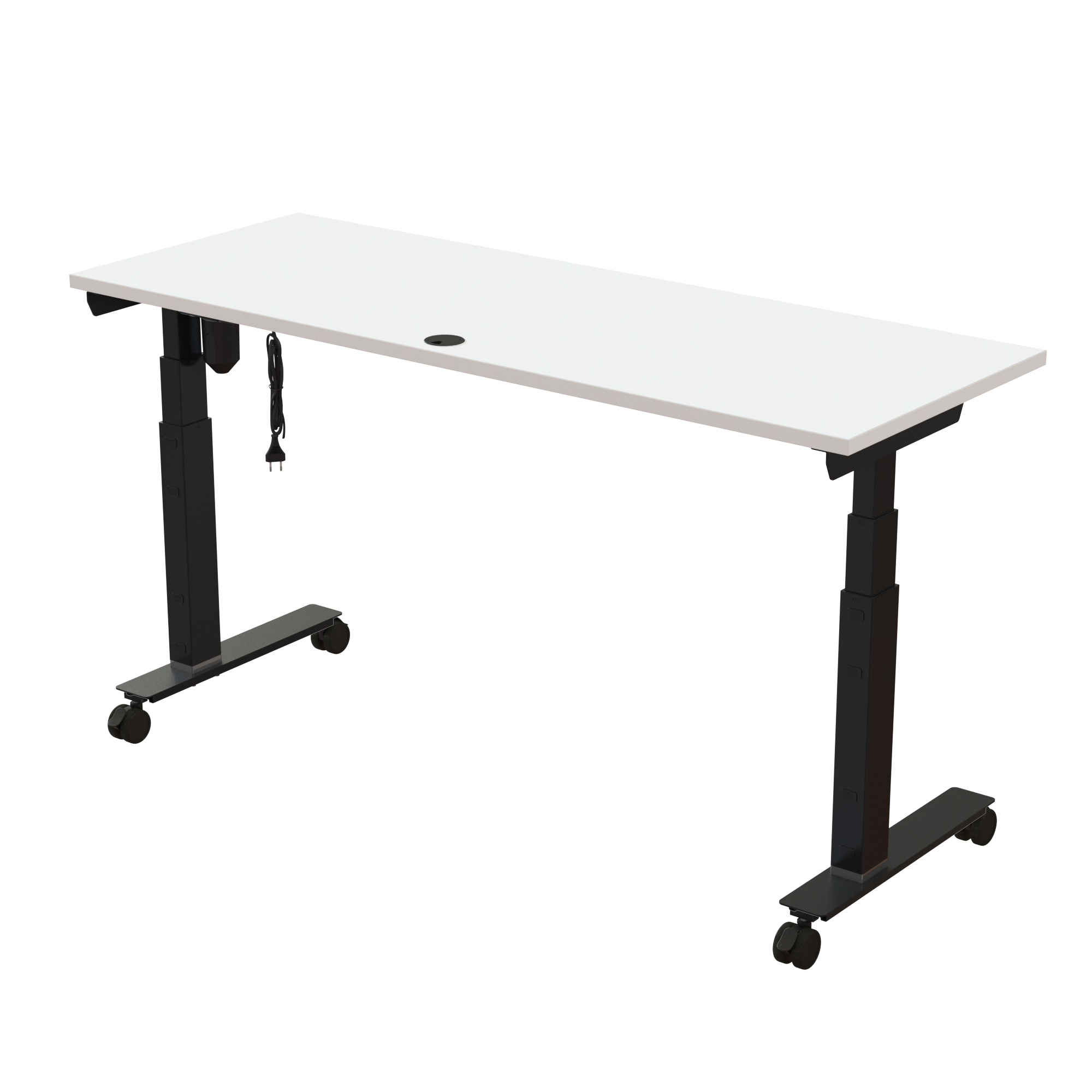 Sit Stand Desk | 160x60 cm | White with black frame