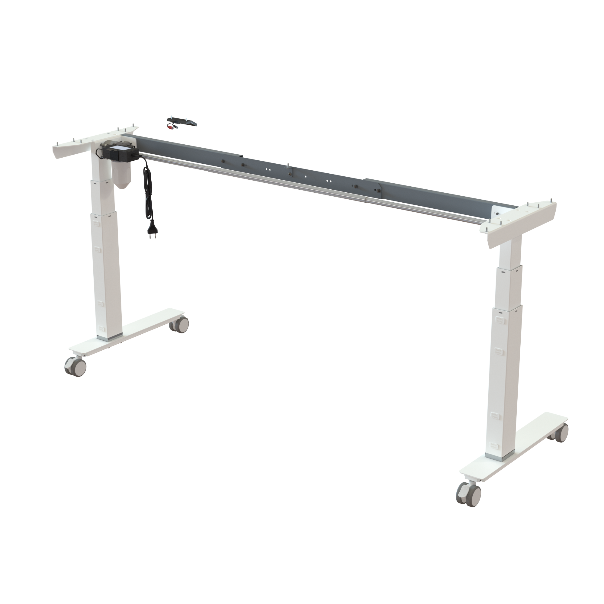 Sit Stand Desk frame | Width 132-172 cm | White