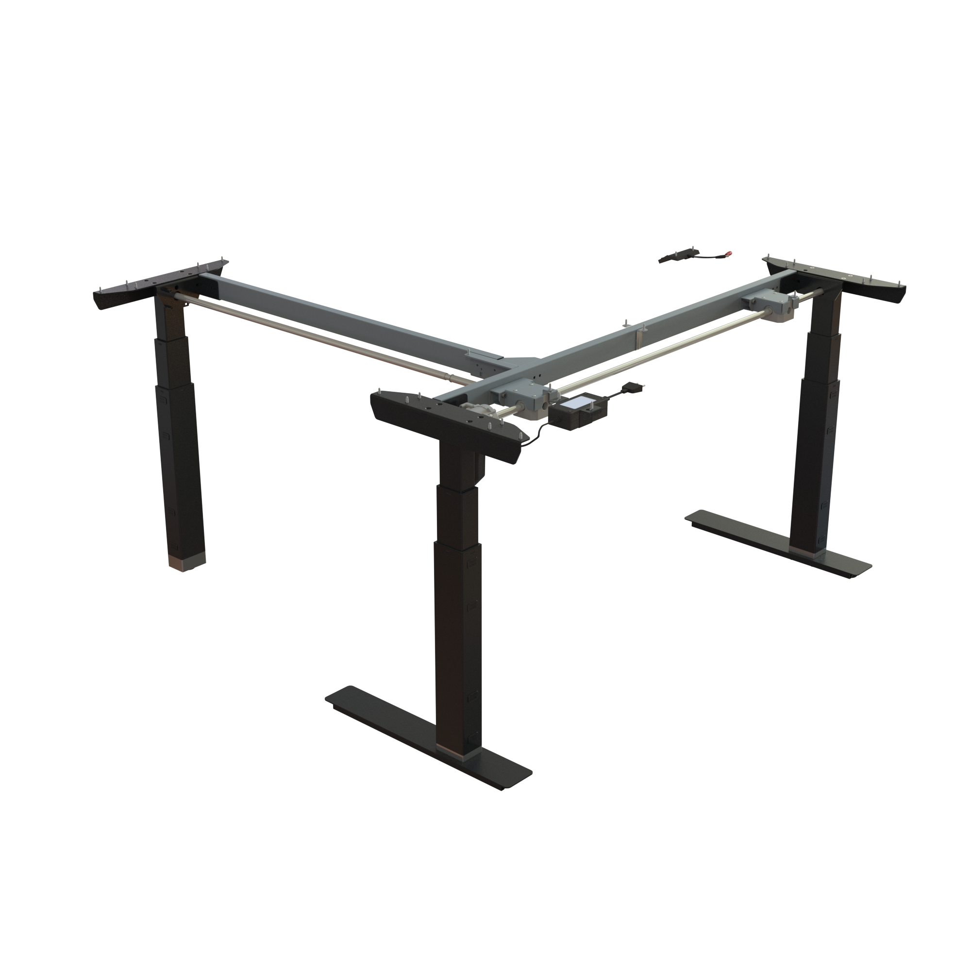 Sit Stand Desk frame | Width 142-142 cm | Black 