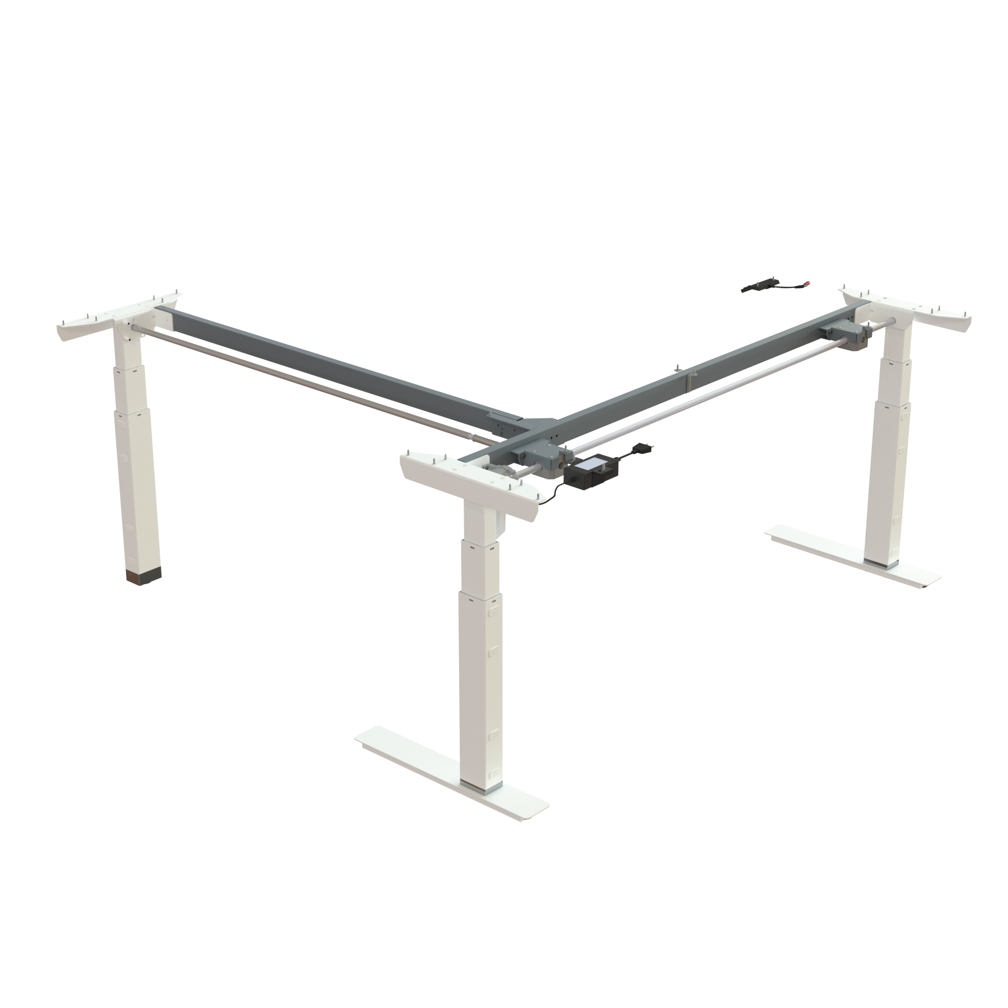 Sit Stand Desk frame | Width 172-172 cm | White