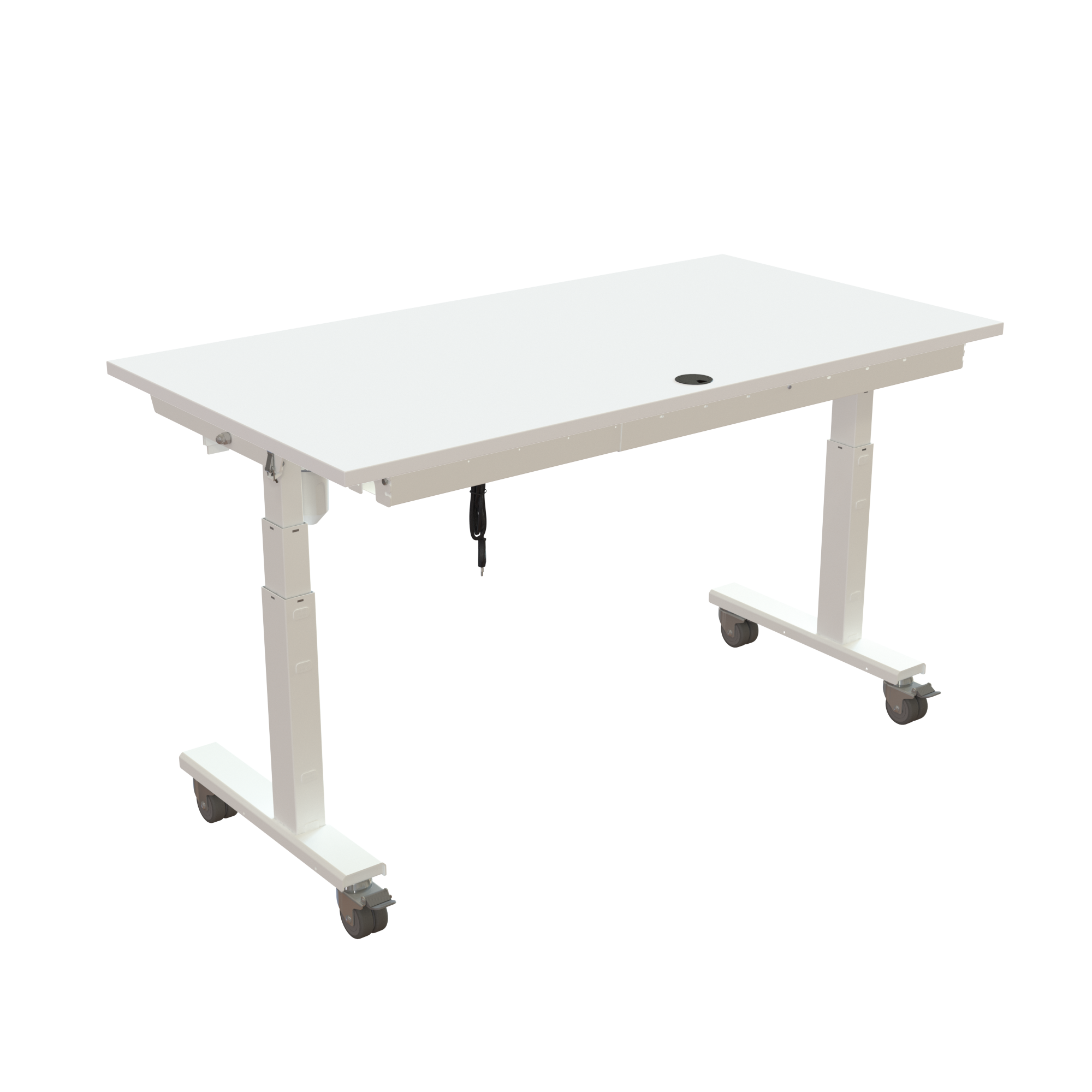 Sit Stand Desk | 150x80 cm | White with white frame