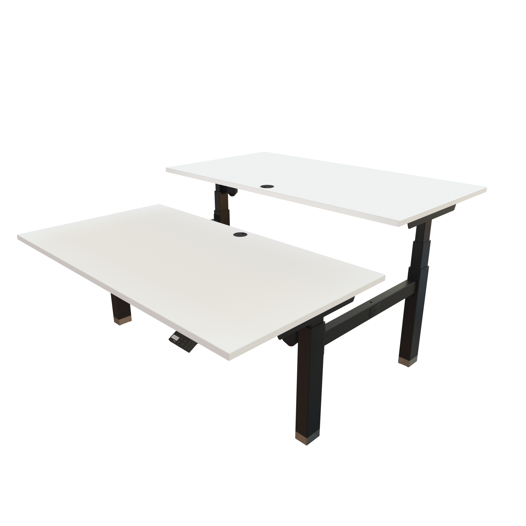 Sit Stand Desk | 150x80 cm | White with black frame