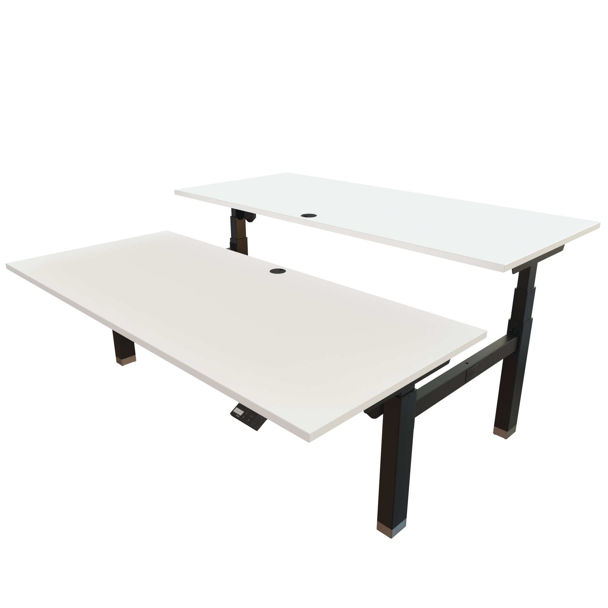 Sit Stand Desk | 180x80 cm | White with black frame