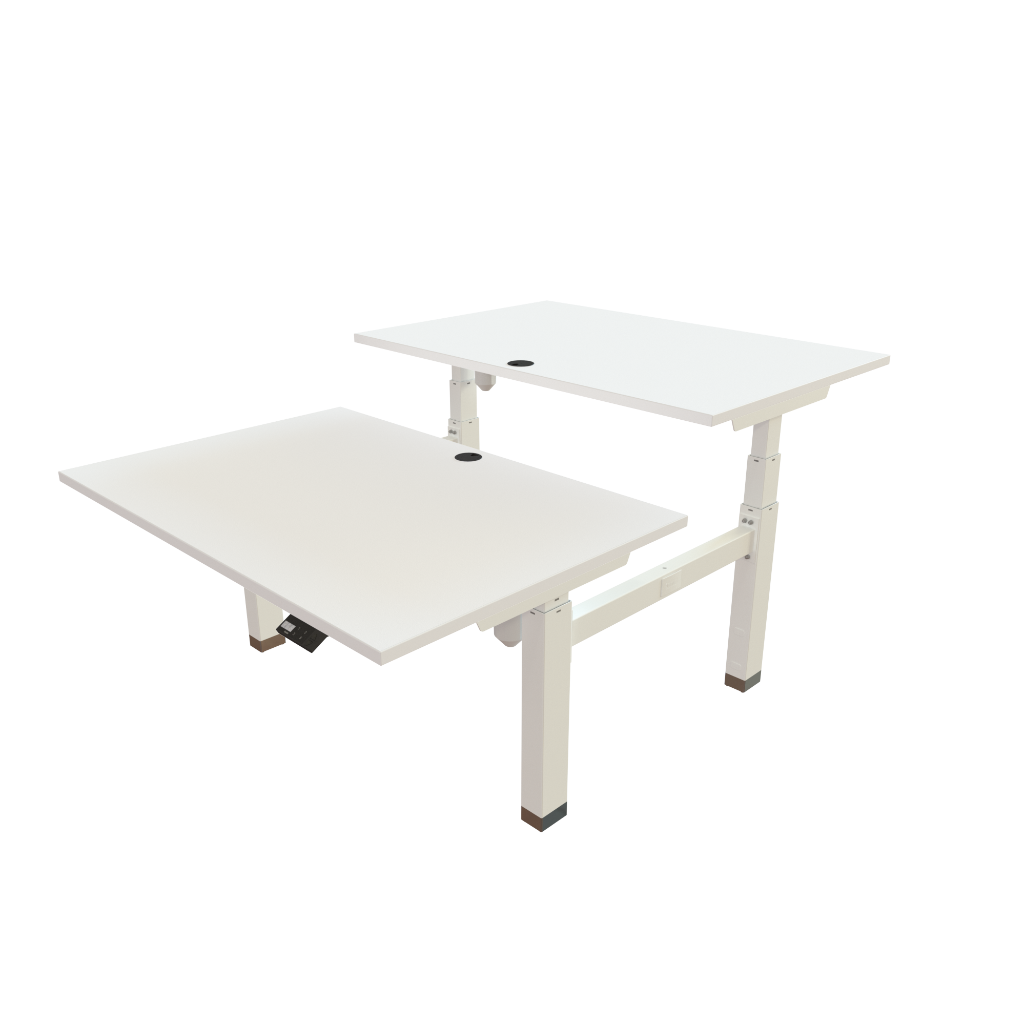 Sit Stand Desk | 120x80 cm | White with white frame