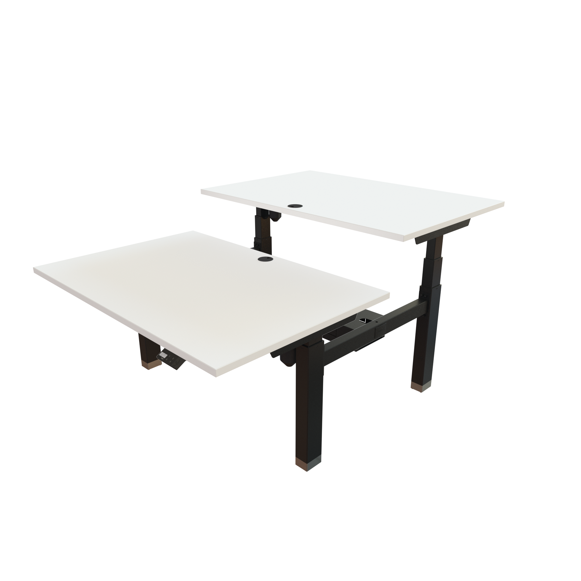 Sit Stand Desk | 120x80 cm | White with black frame