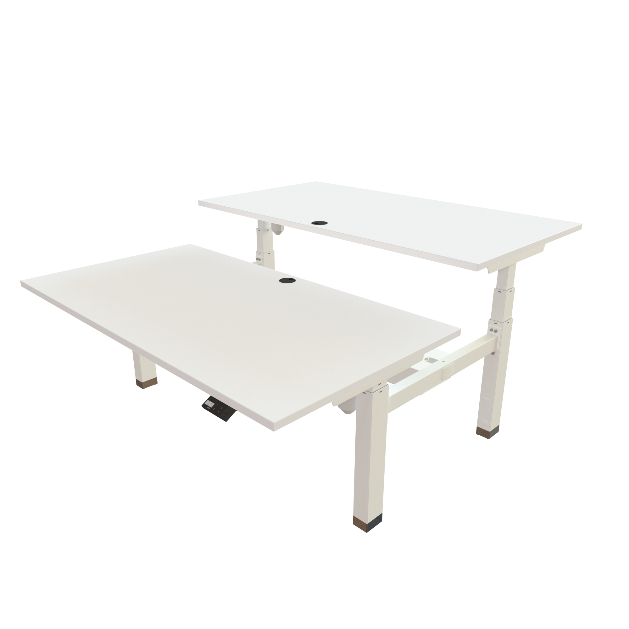 Sit Stand Desk | 150x80 cm | White with white frame