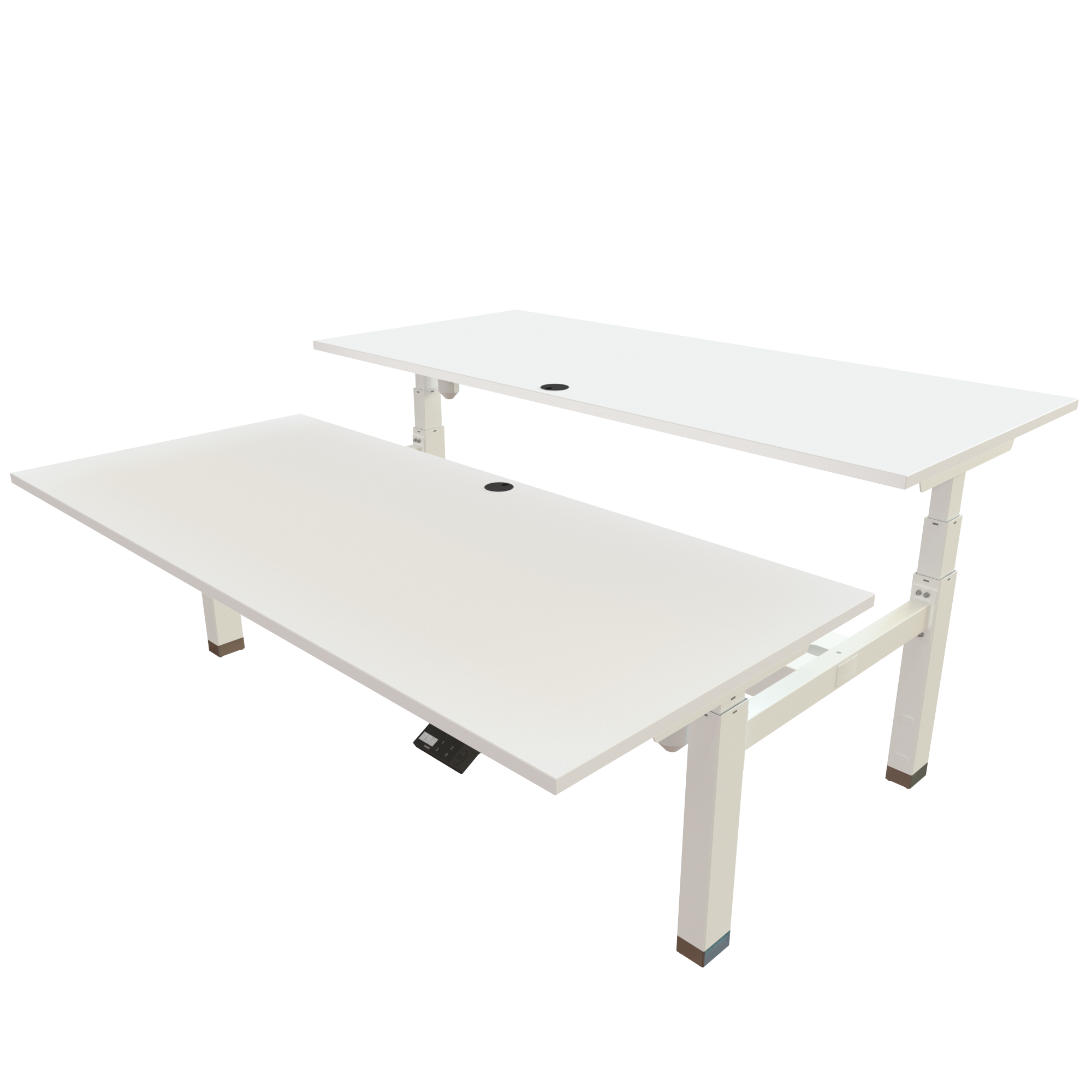 Sit Stand Desk | 180x80 cm | White with white frame