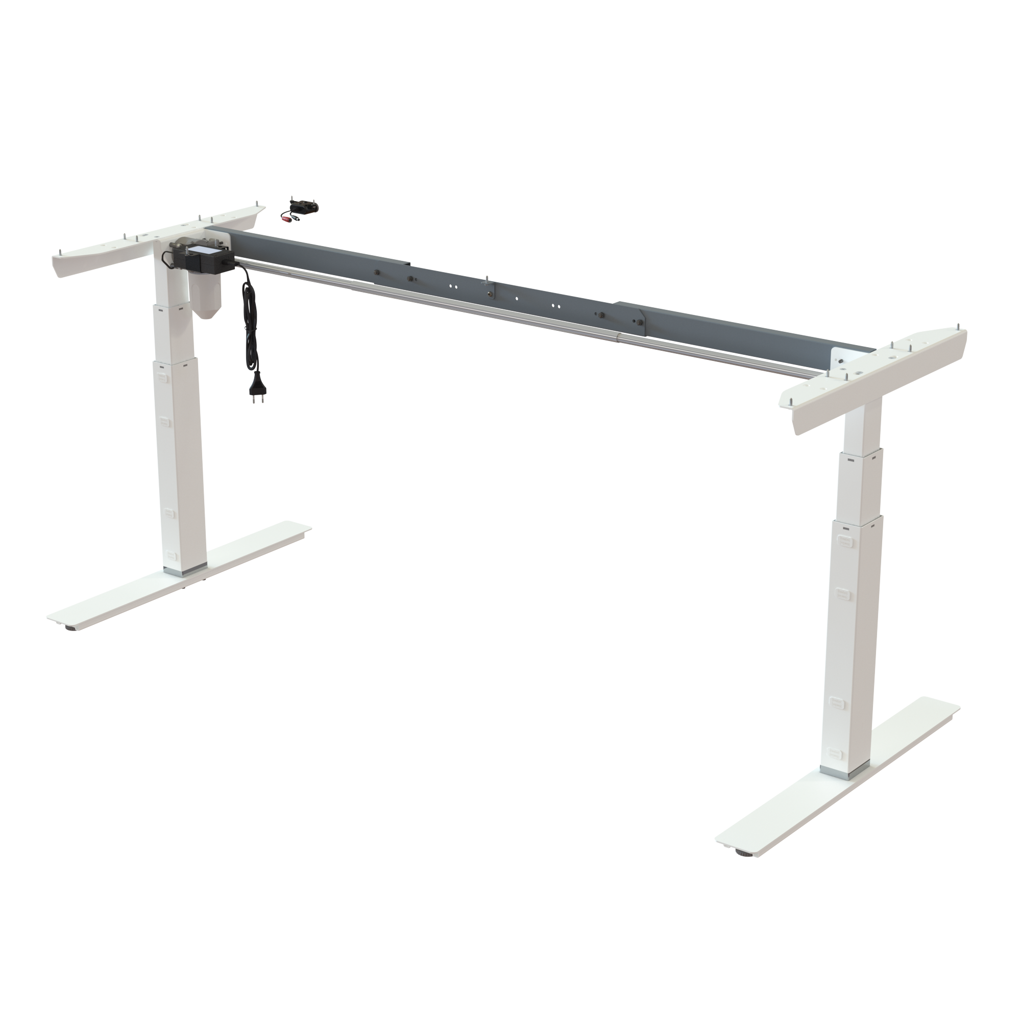 Sit Stand Desk frame | Width 132-172 cm | White