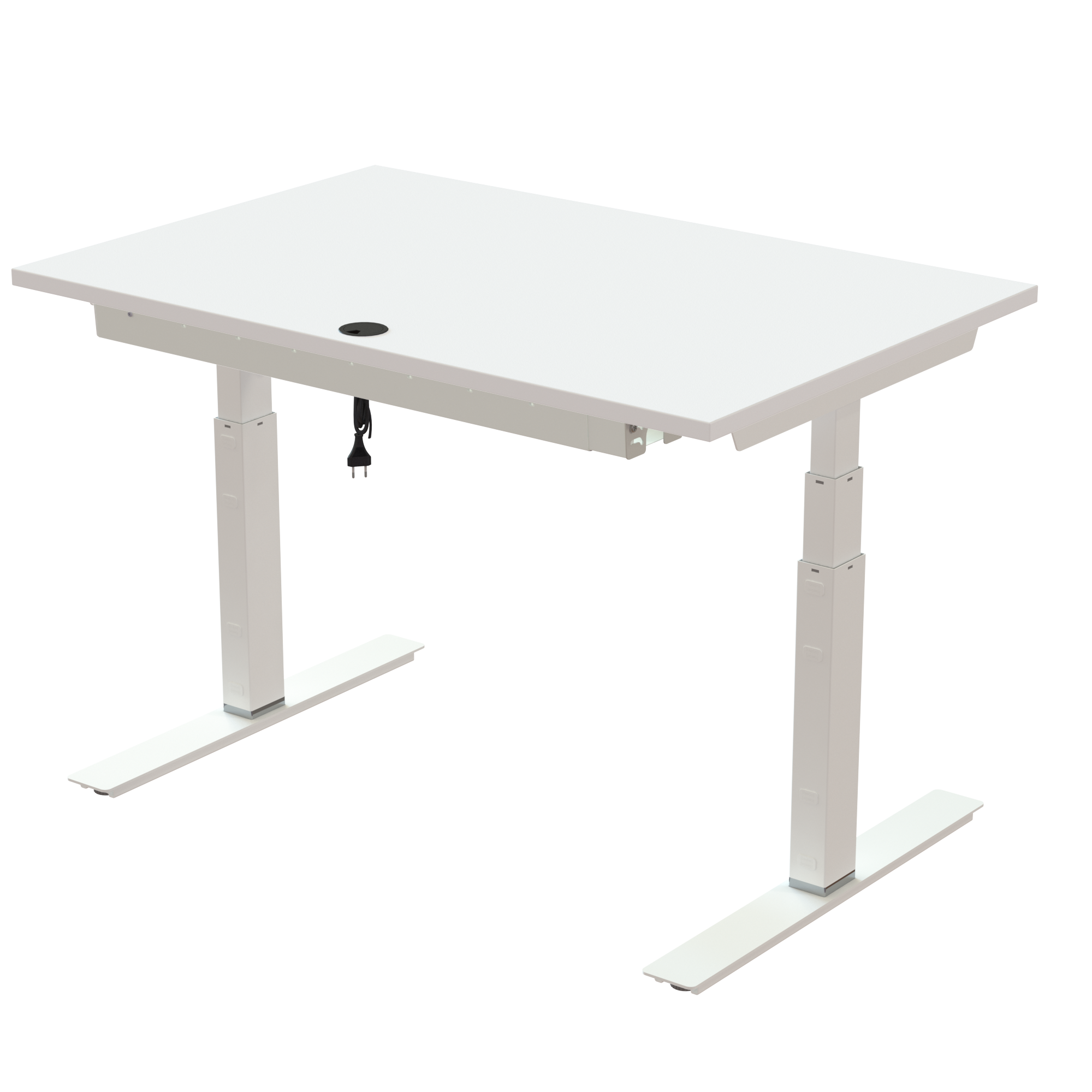 Sit Stand Desk | 120x80 cm | White with white frame