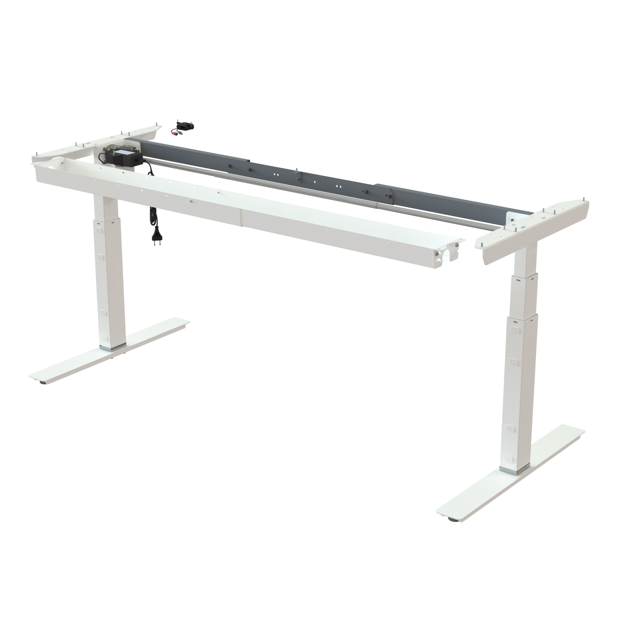 Sit Stand Desk frame | Width 132-172 cm | White