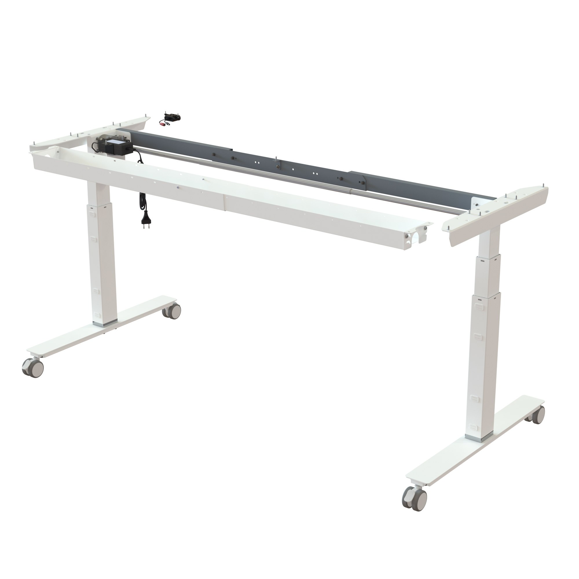 Sit Stand Desk frame | Width 132-172 cm | White