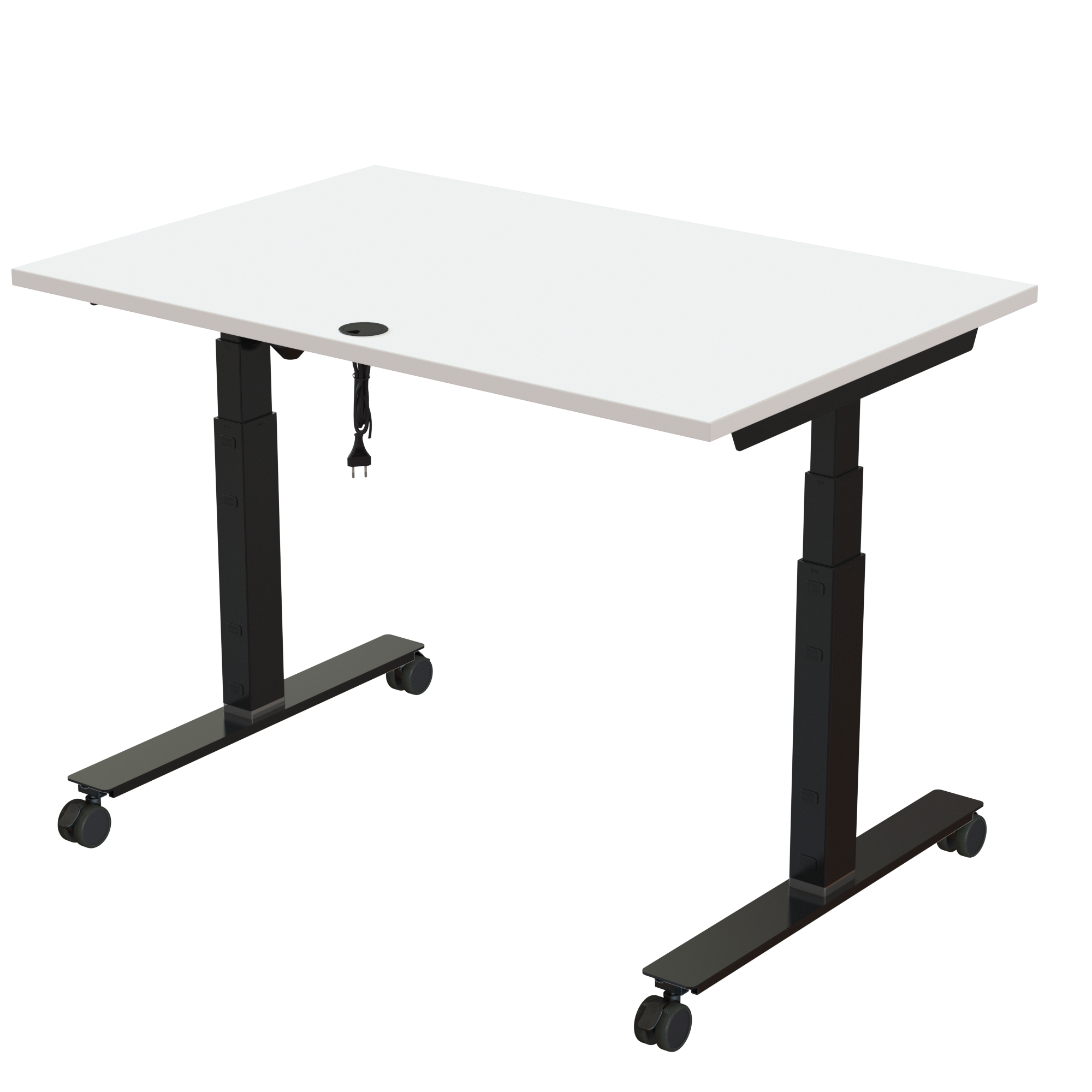 Sit Stand Desk | 120x80 cm | White with black frame