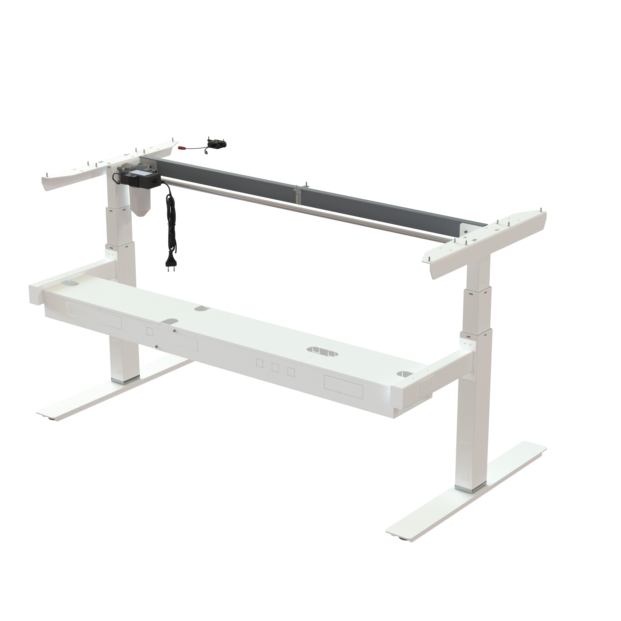 Sit Stand Desk frame | Width 142 cm | White