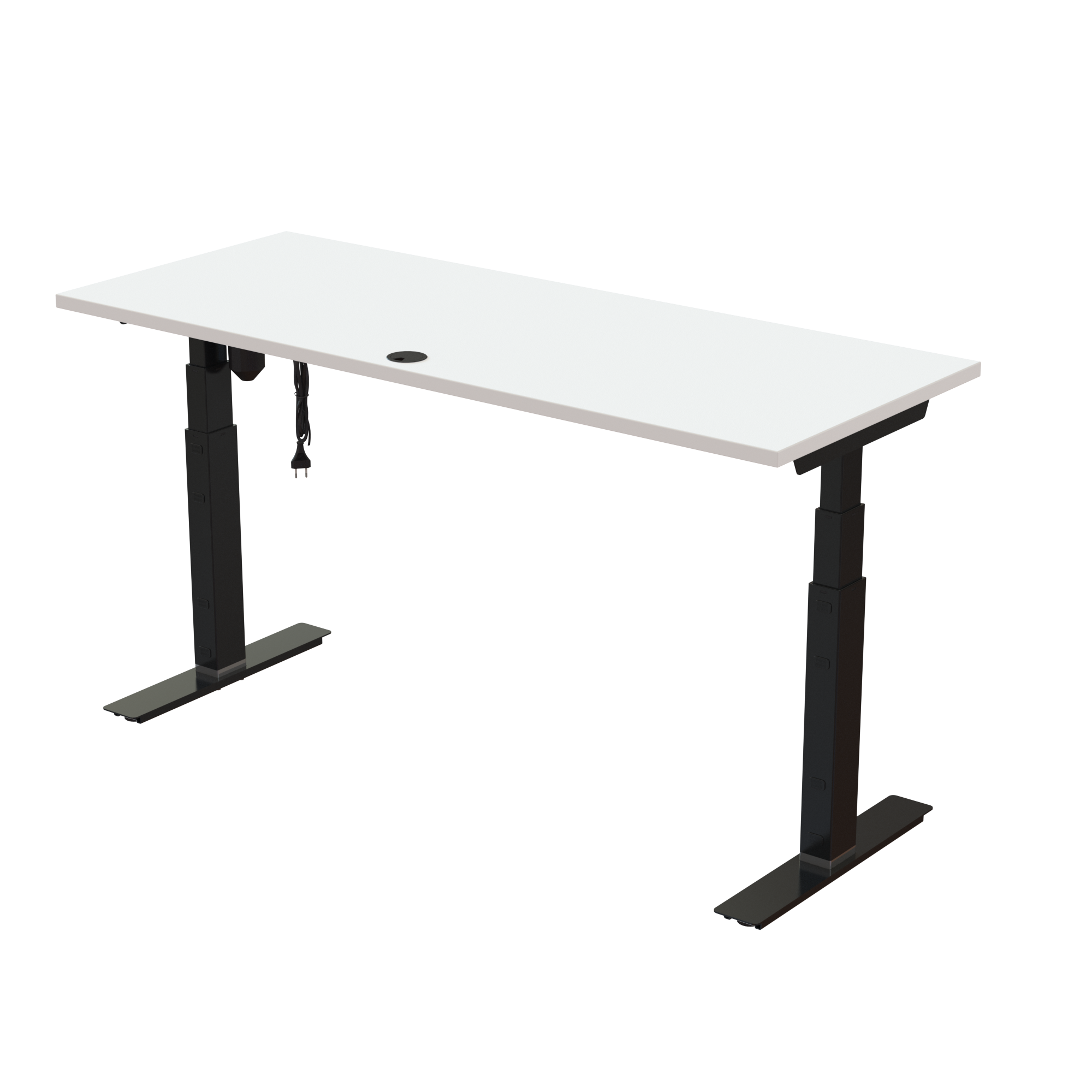 Sit Stand Desk | 150x60 cm | White with black frame
