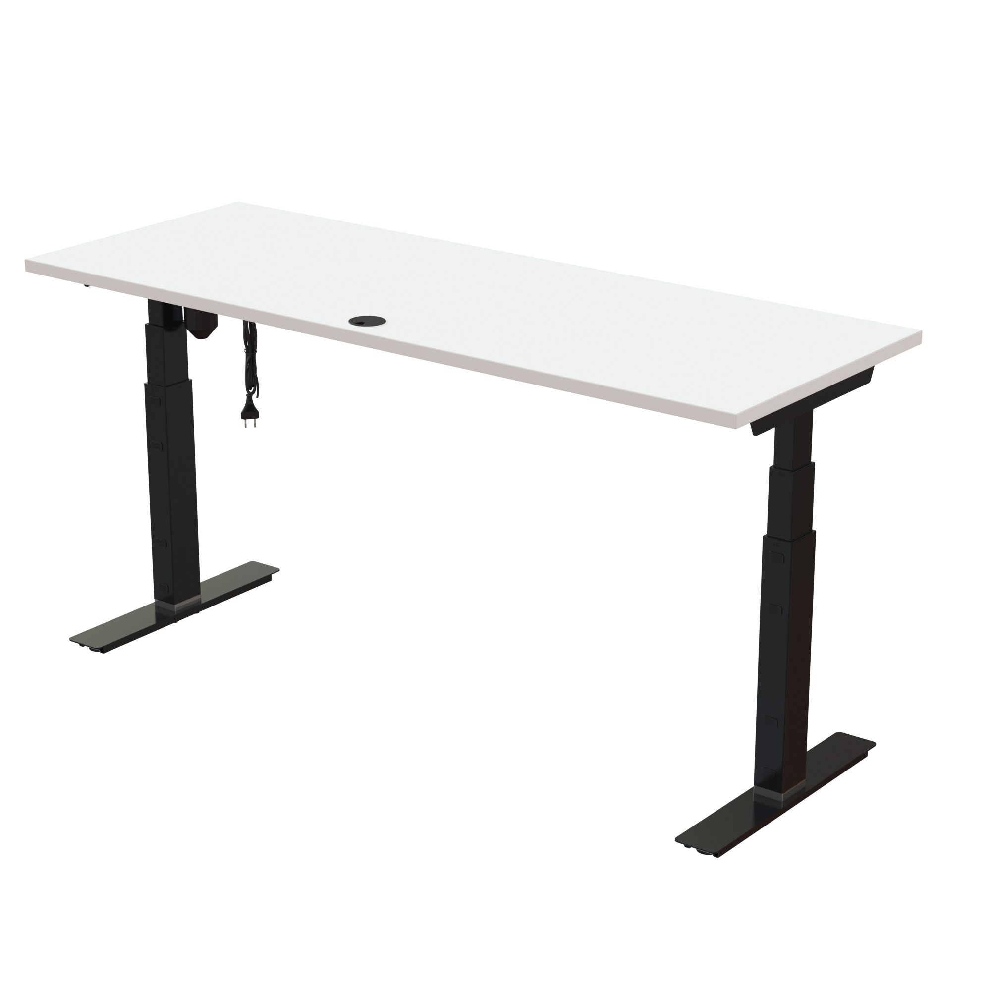 Sit Stand Desk | 160x60 cm | White with black frame