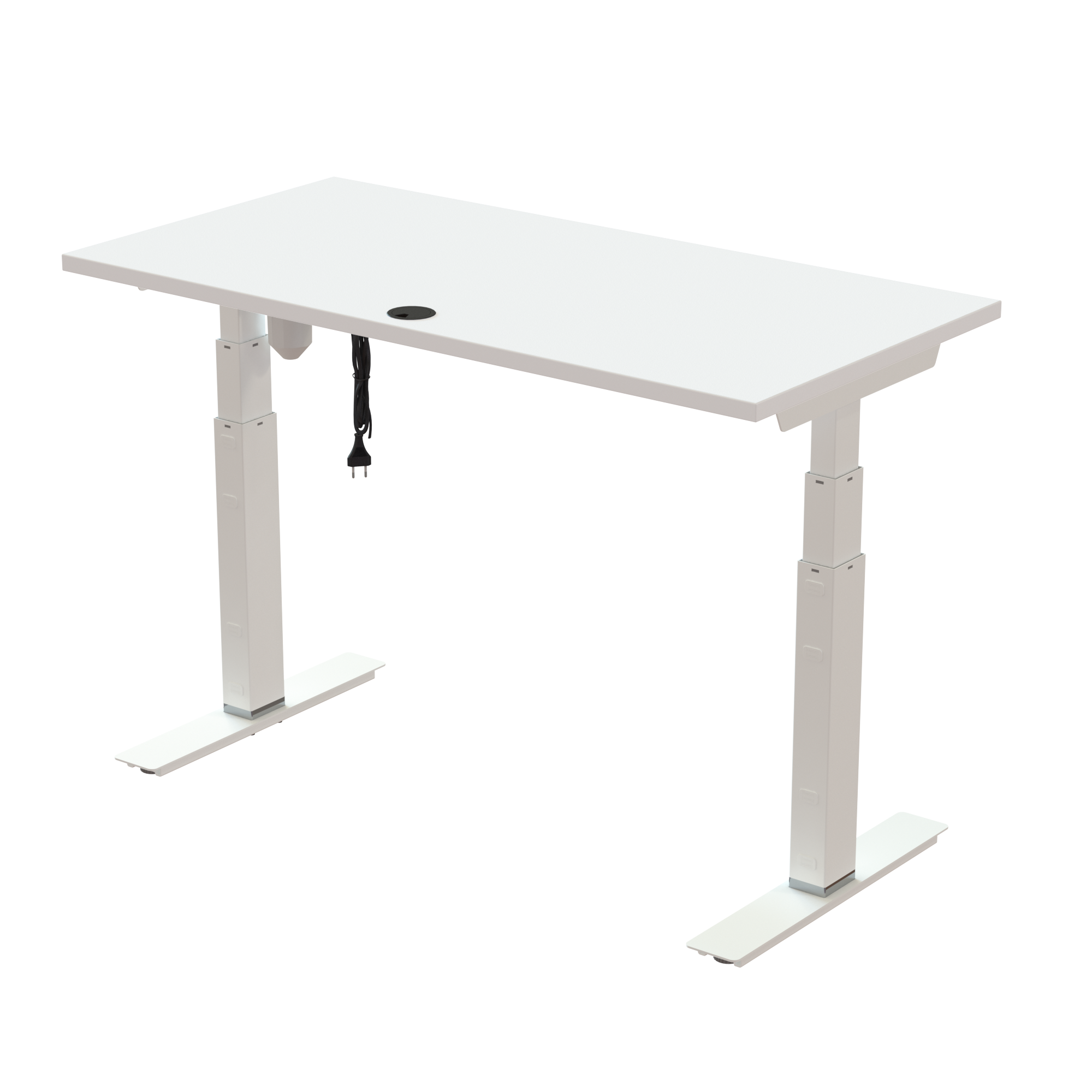 Sit Stand Desk | 120x60 cm | White with white frame