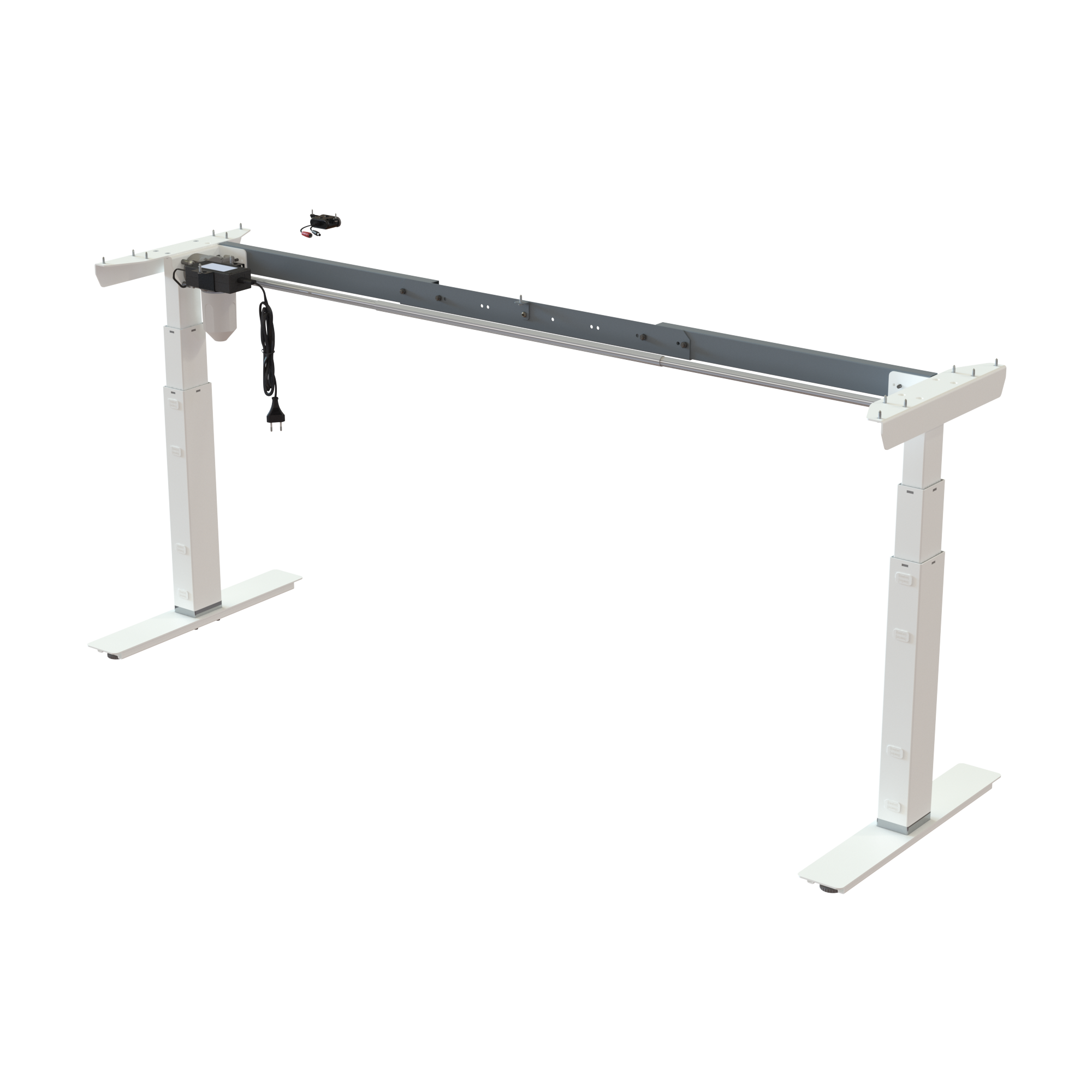 Sit Stand Desk frame | Width 132-172 cm | White
