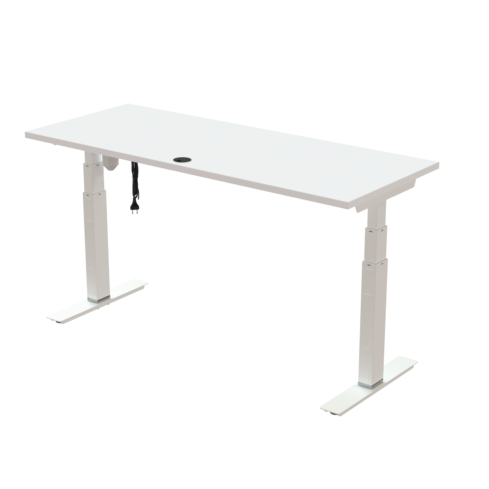 Sit Stand Desk | 150x60 cm | White with white frame