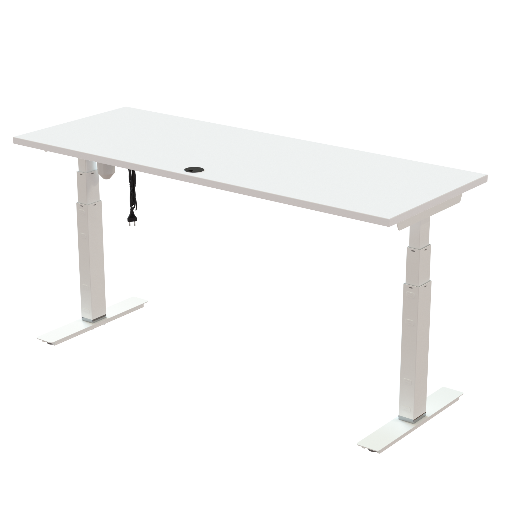 Sit Stand Desk | 160x60 cm | White with white frame