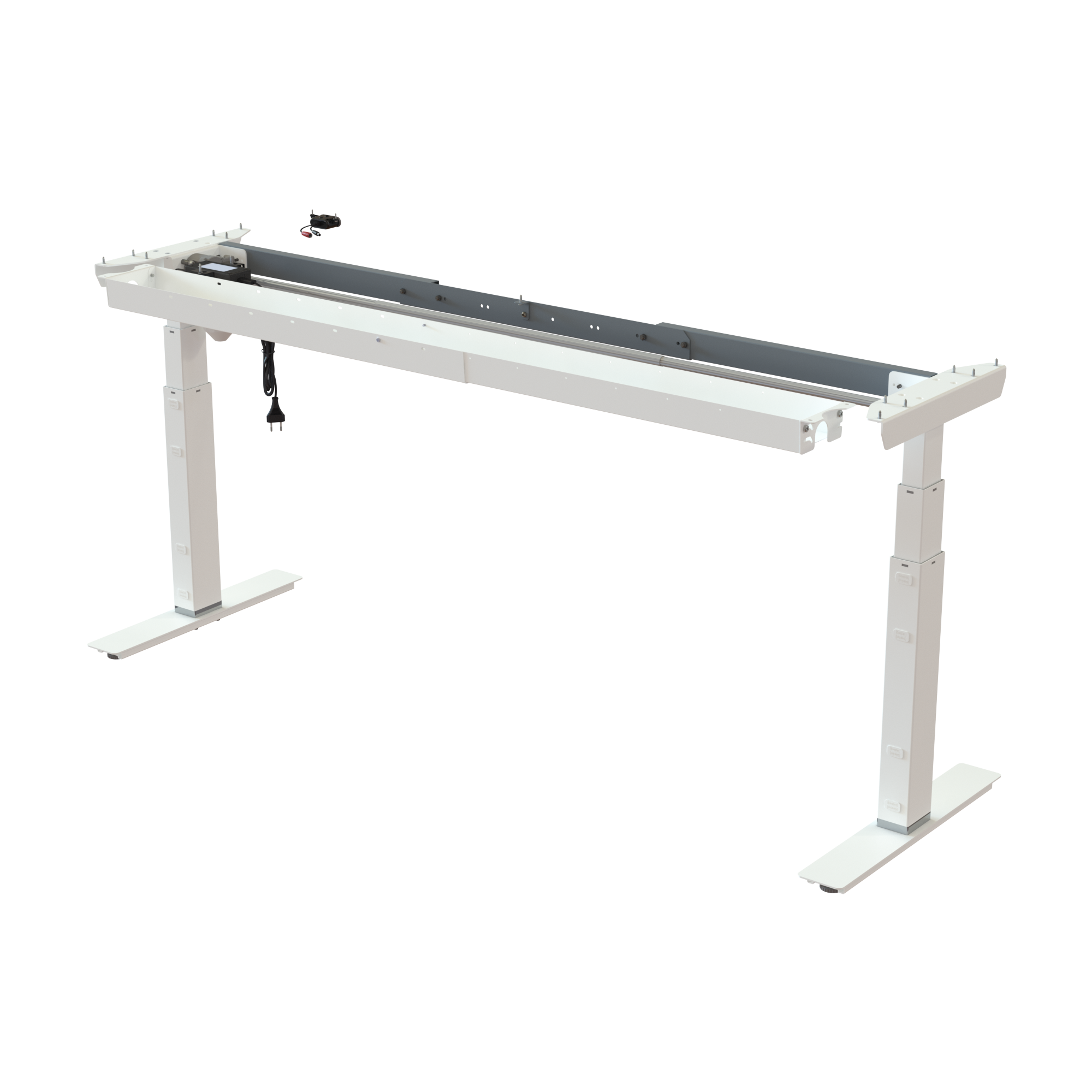 Sit Stand Desk frame | Width 132-172 cm | White