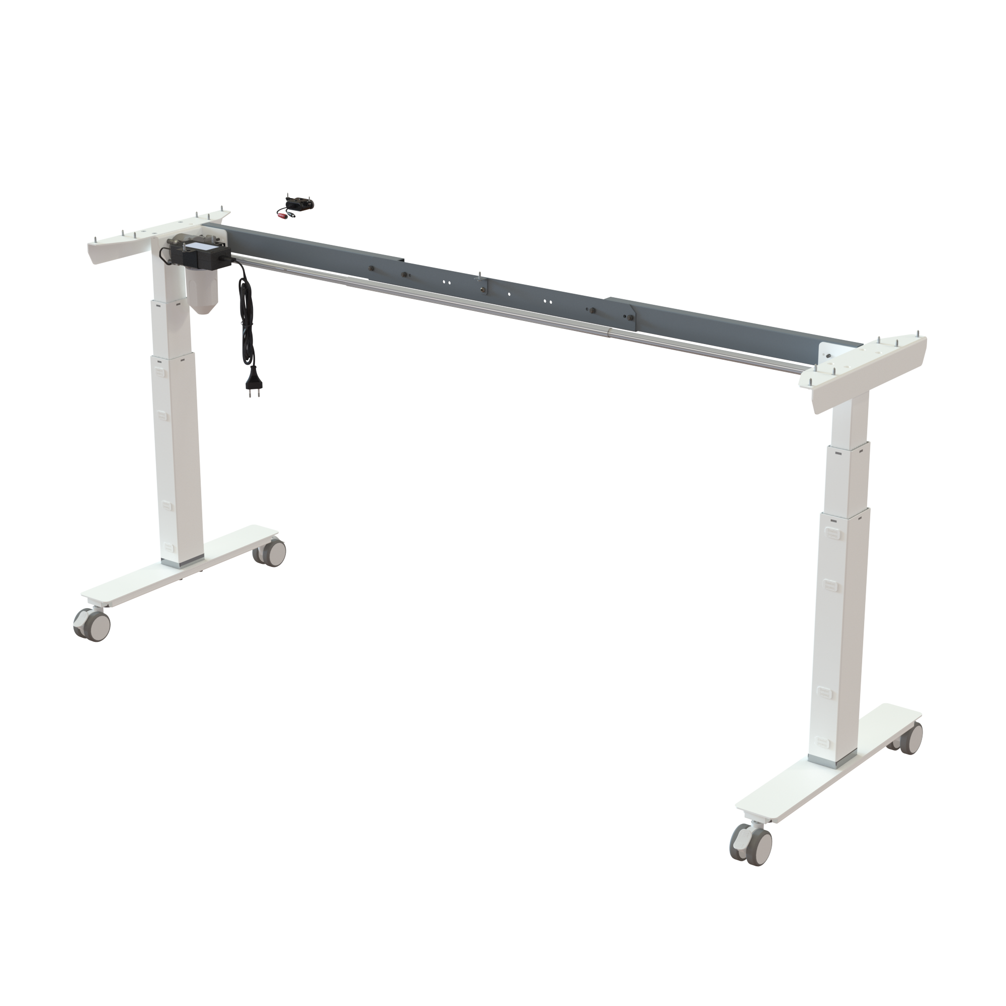 Sit Stand Desk frame | Width 132-172 cm | White
