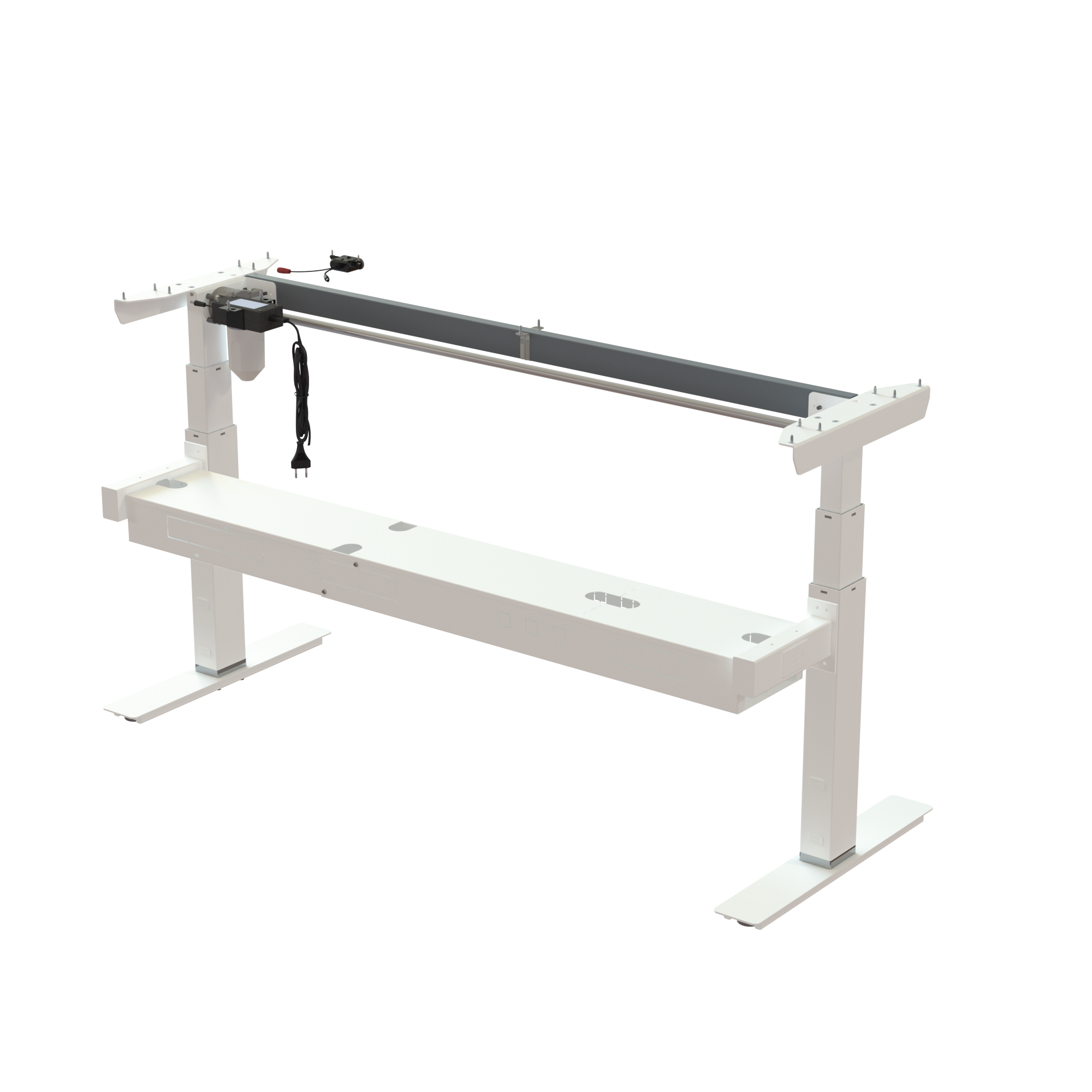 Sit Stand Desk frame | Width 142 cm | White