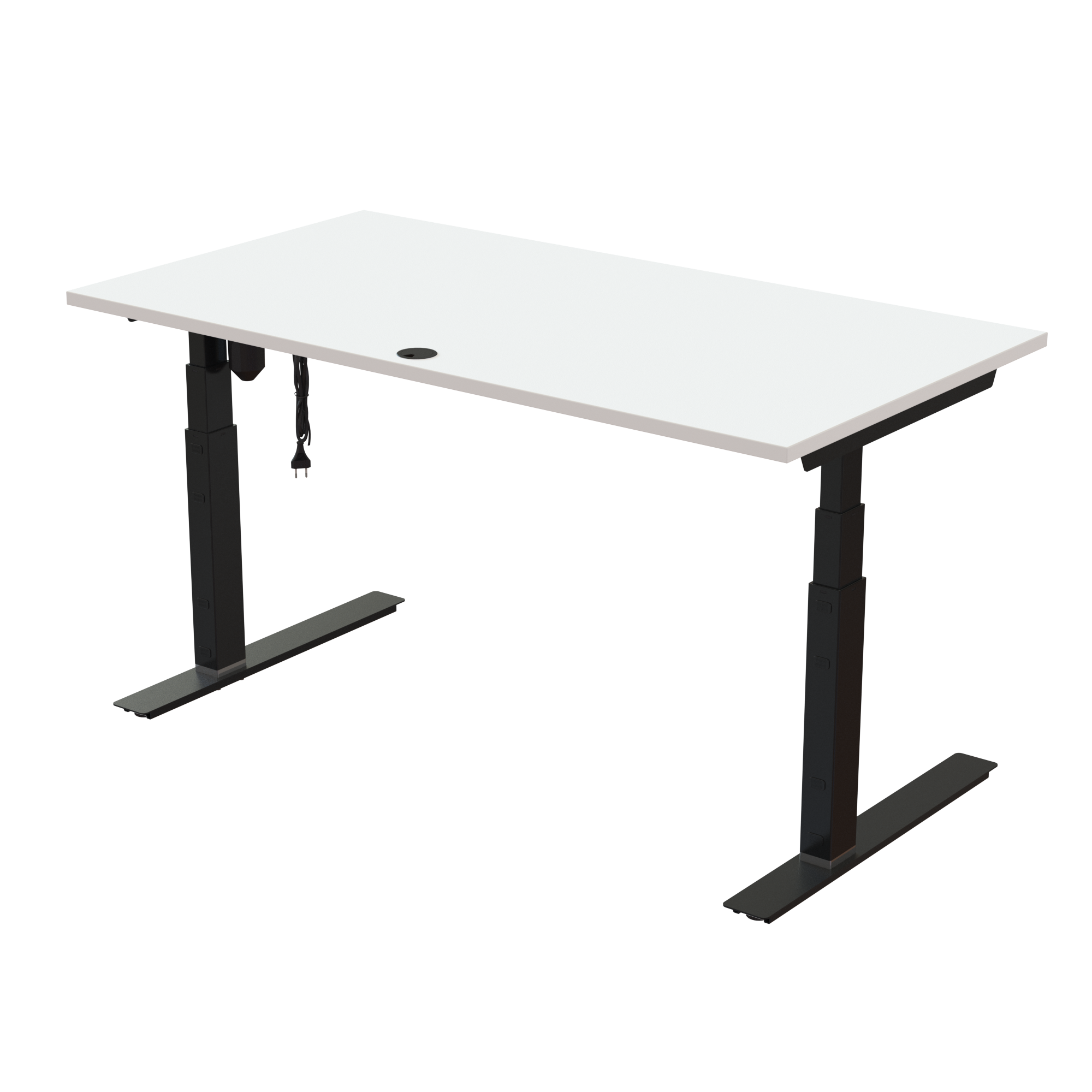 Sit Stand Desk | 150x80 cm | White with black frame
