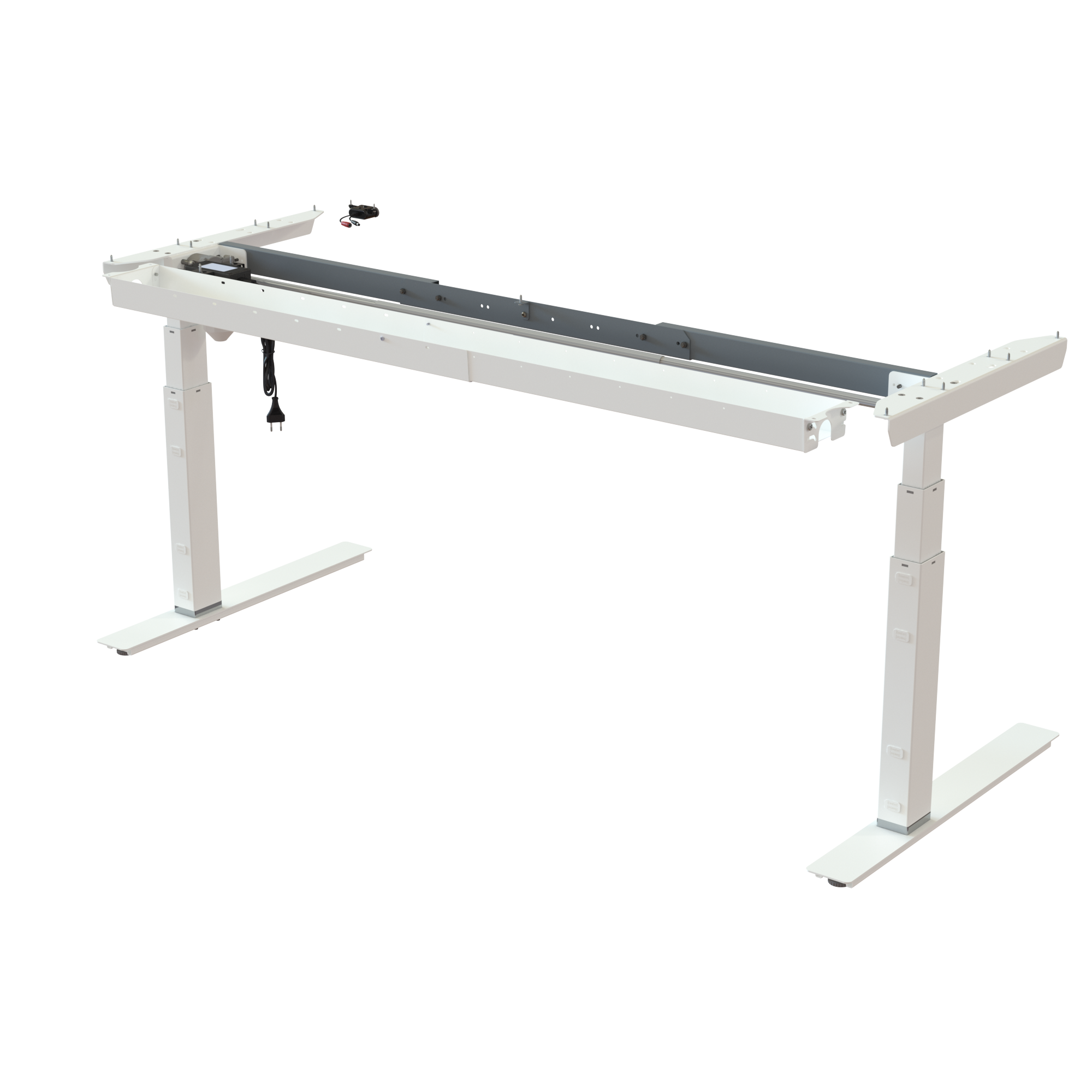 Sit Stand Desk frame | Width 132-172 cm | White
