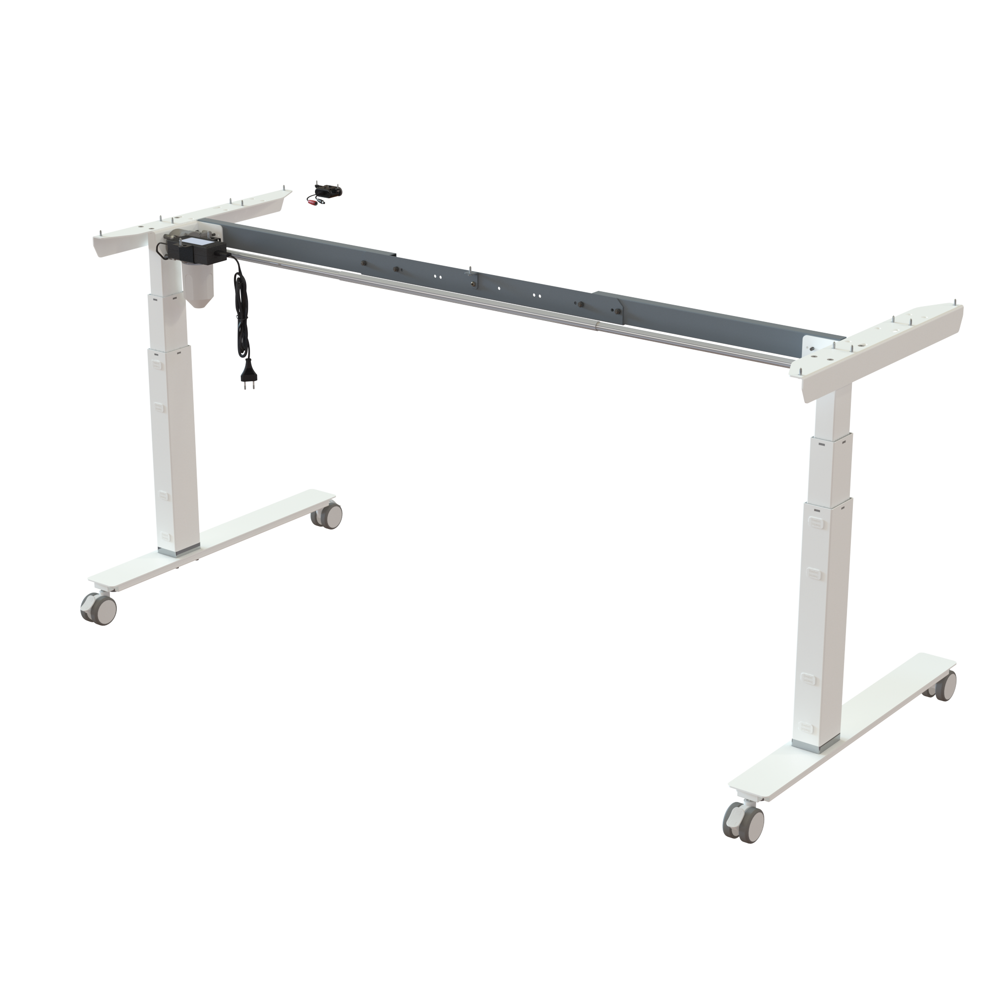 Sit Stand Desk frame | Width 132-172 cm | White