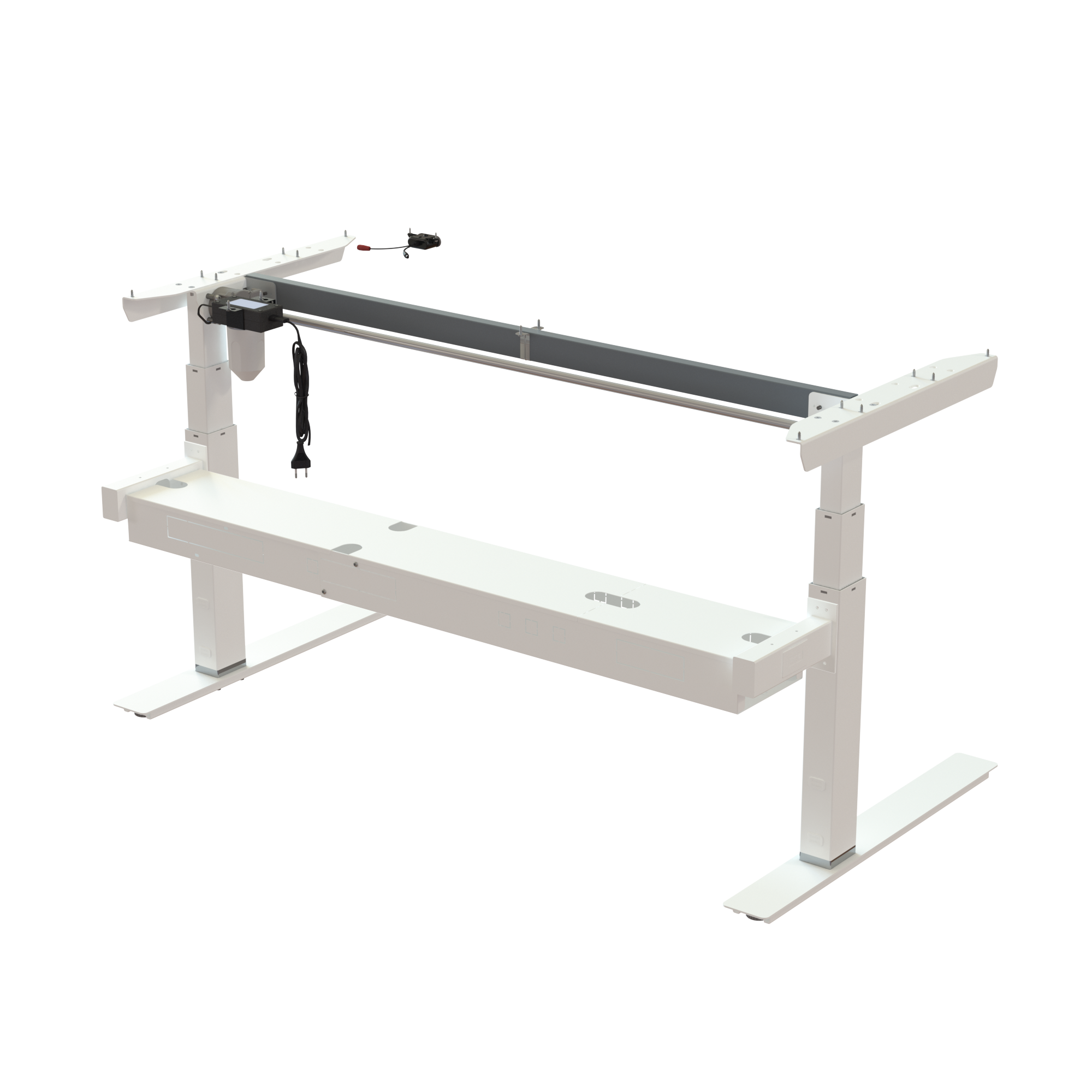 Sit Stand Desk frame | Width 142 cm | White