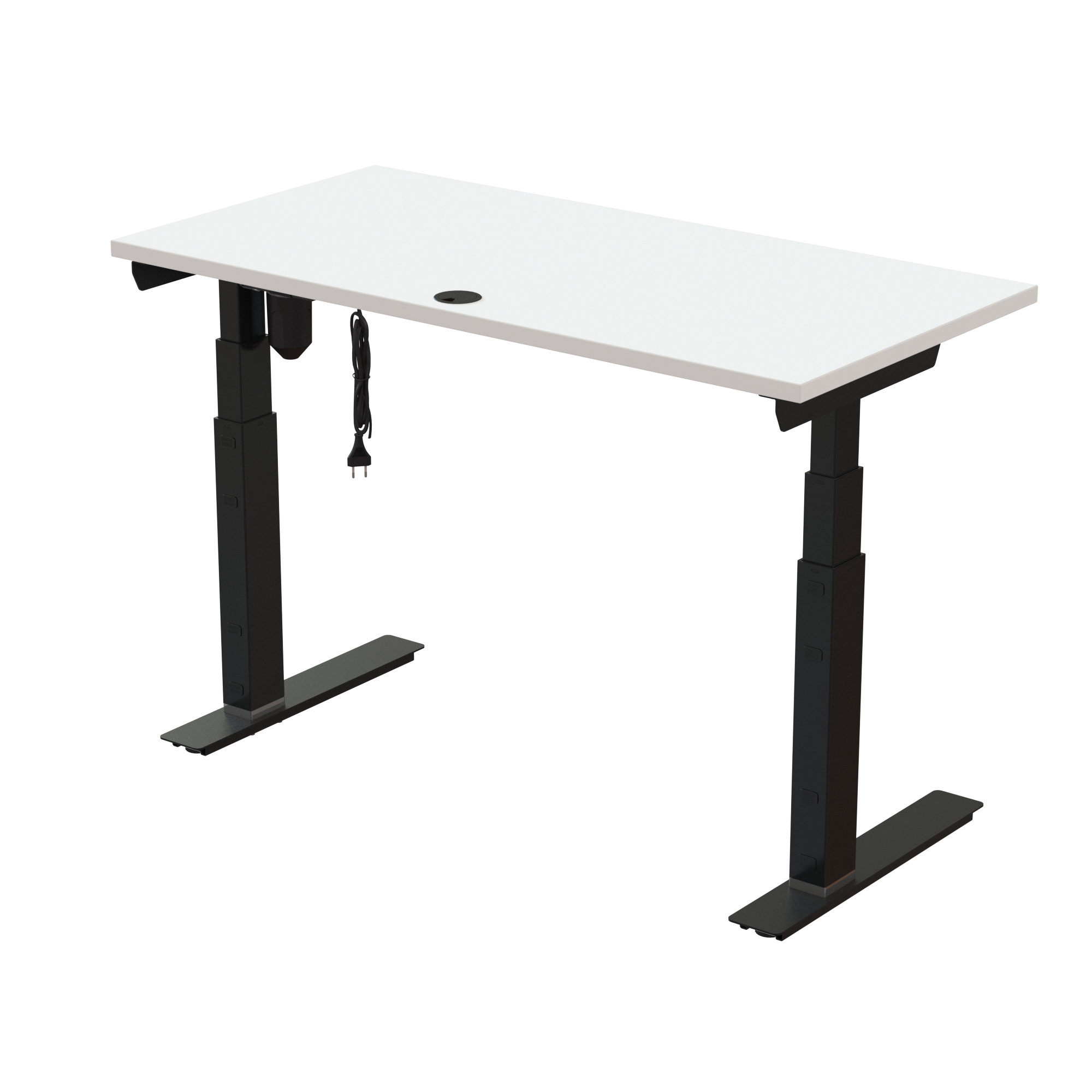 Sit Stand Desk | 120x60 cm | White with black frame